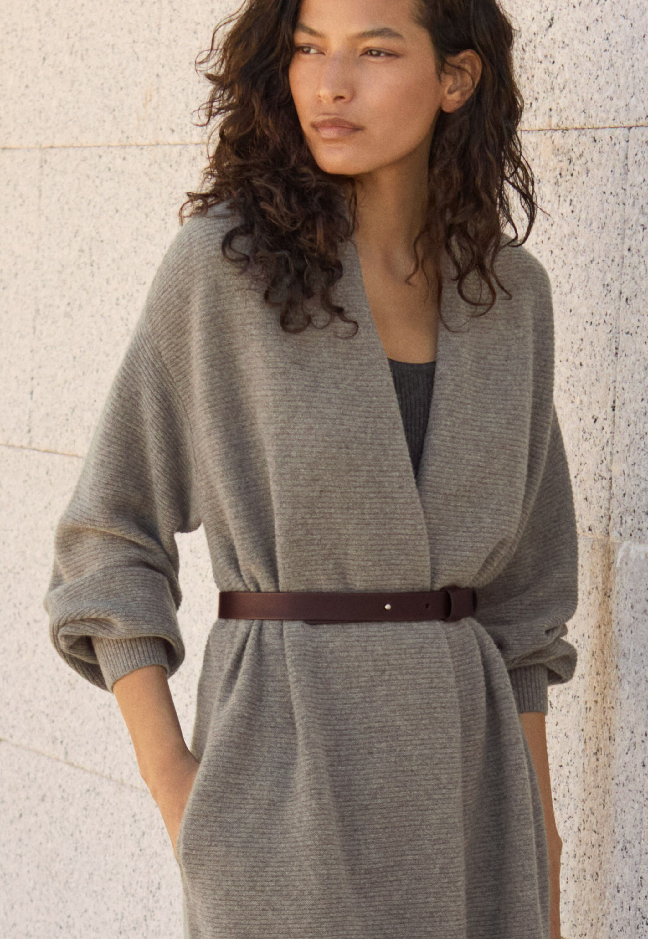Garter-stitch cardigan