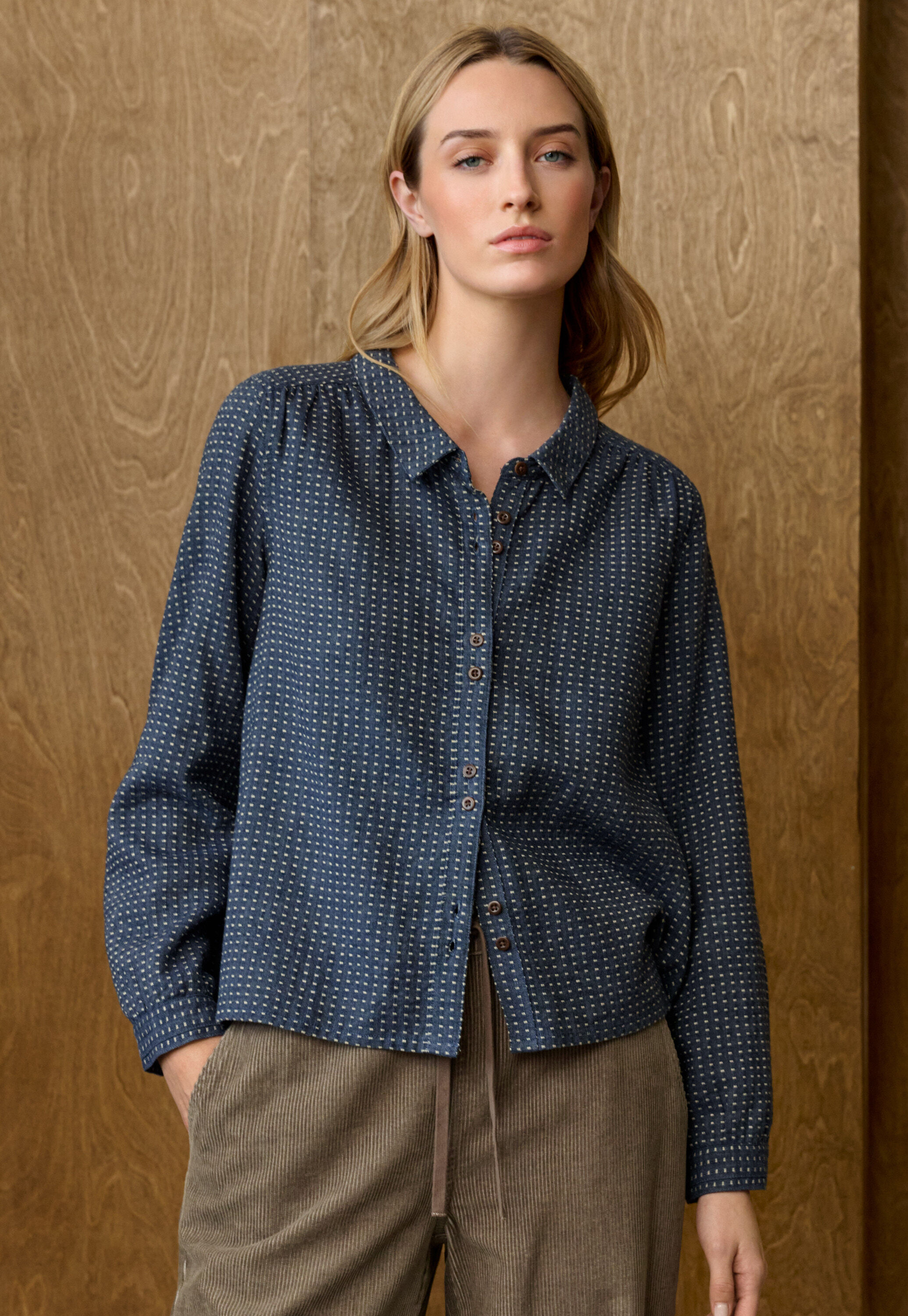 Dot-weave shirt