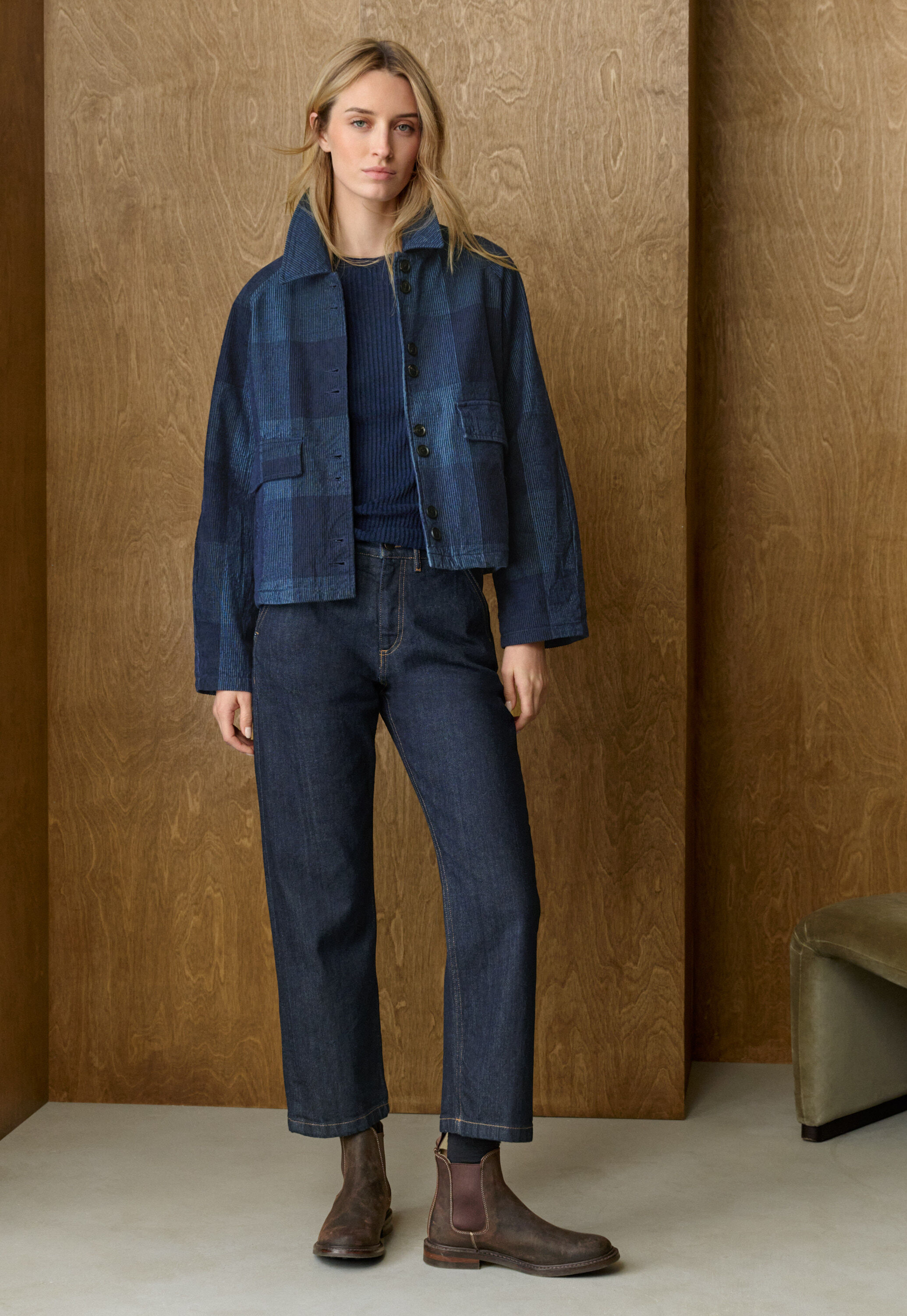 Denim cropped jeans