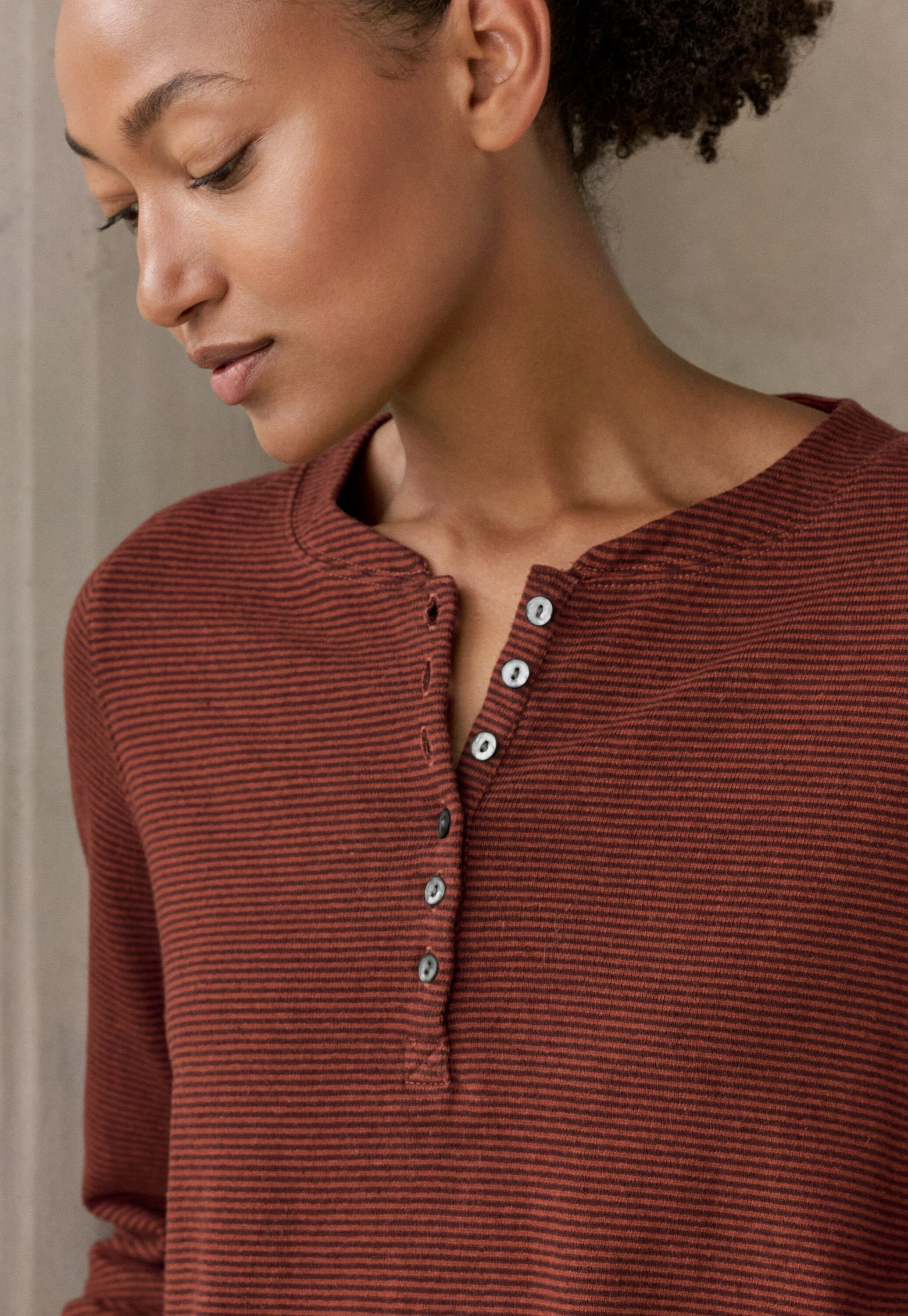Striped Henley top