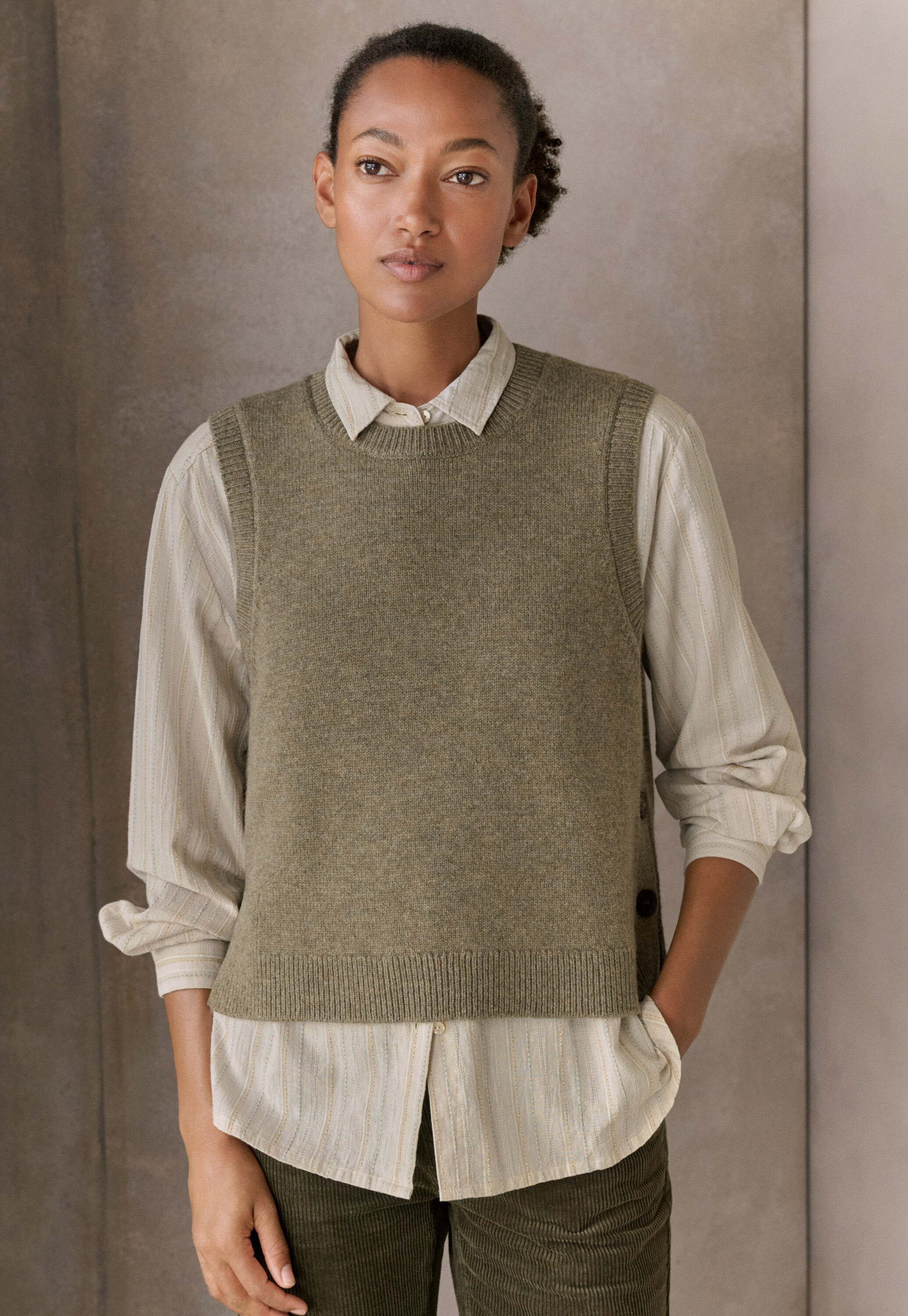 Sleeveless sweater