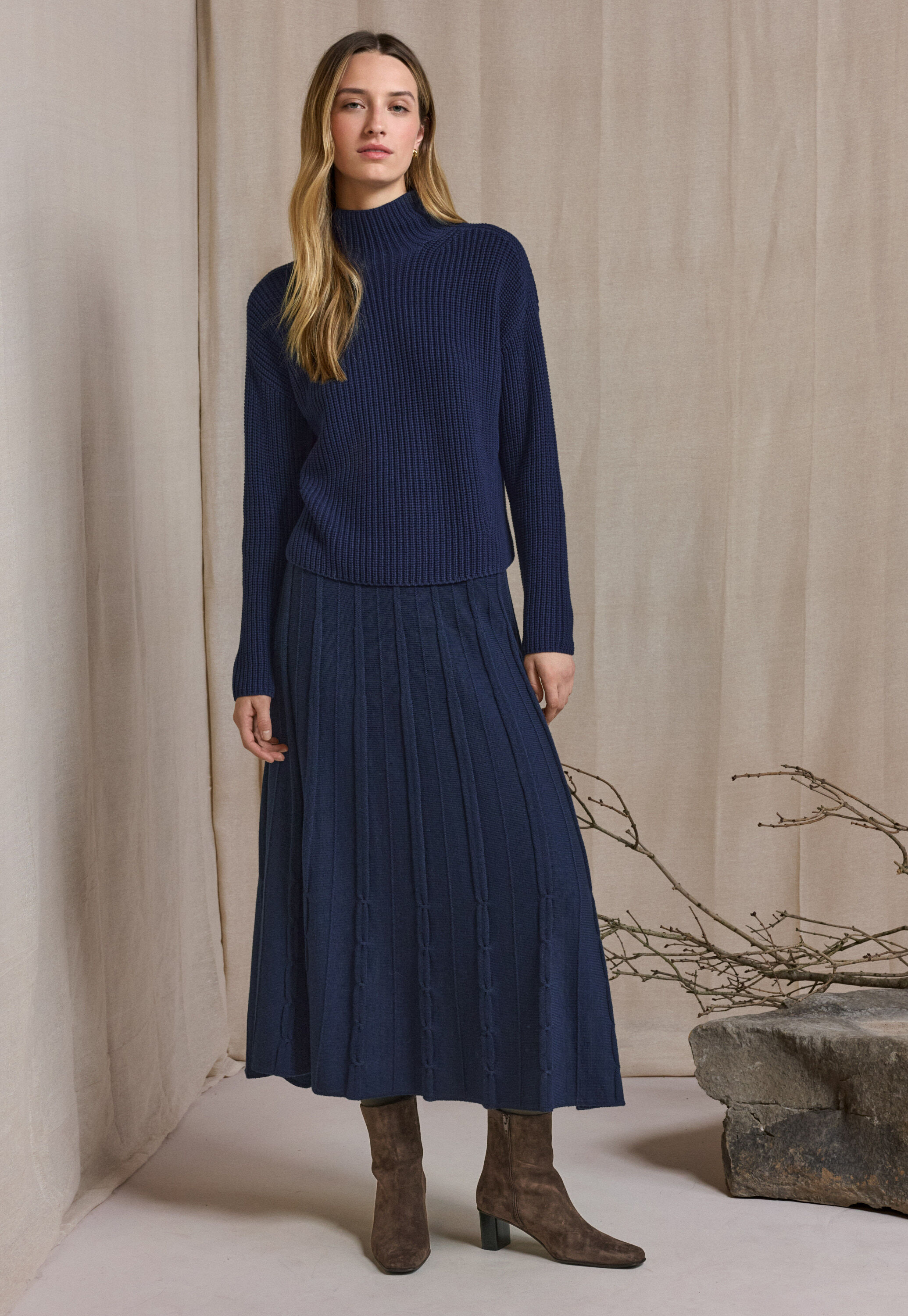 Funnel-neck sweater