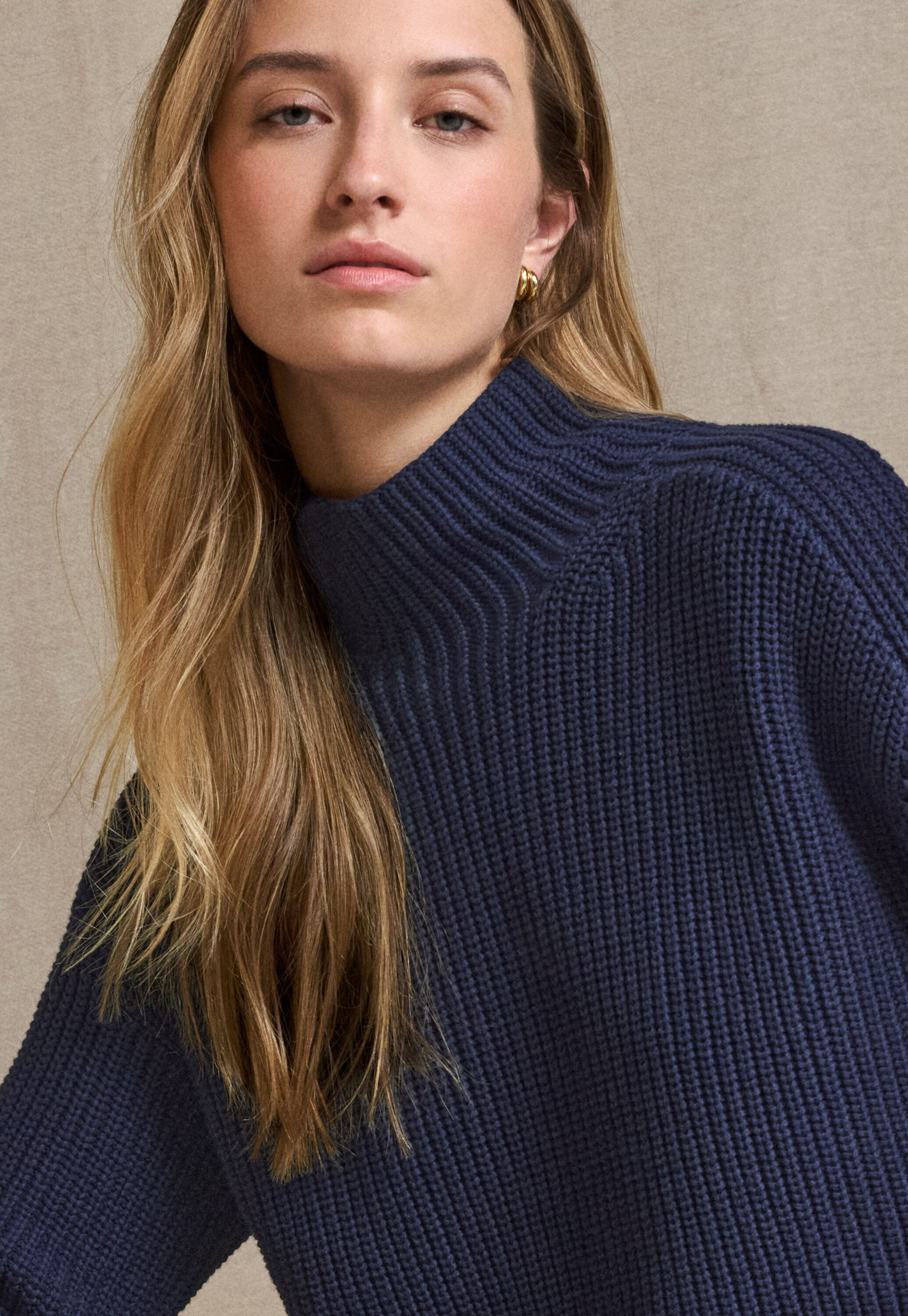 Funnel-neck sweater