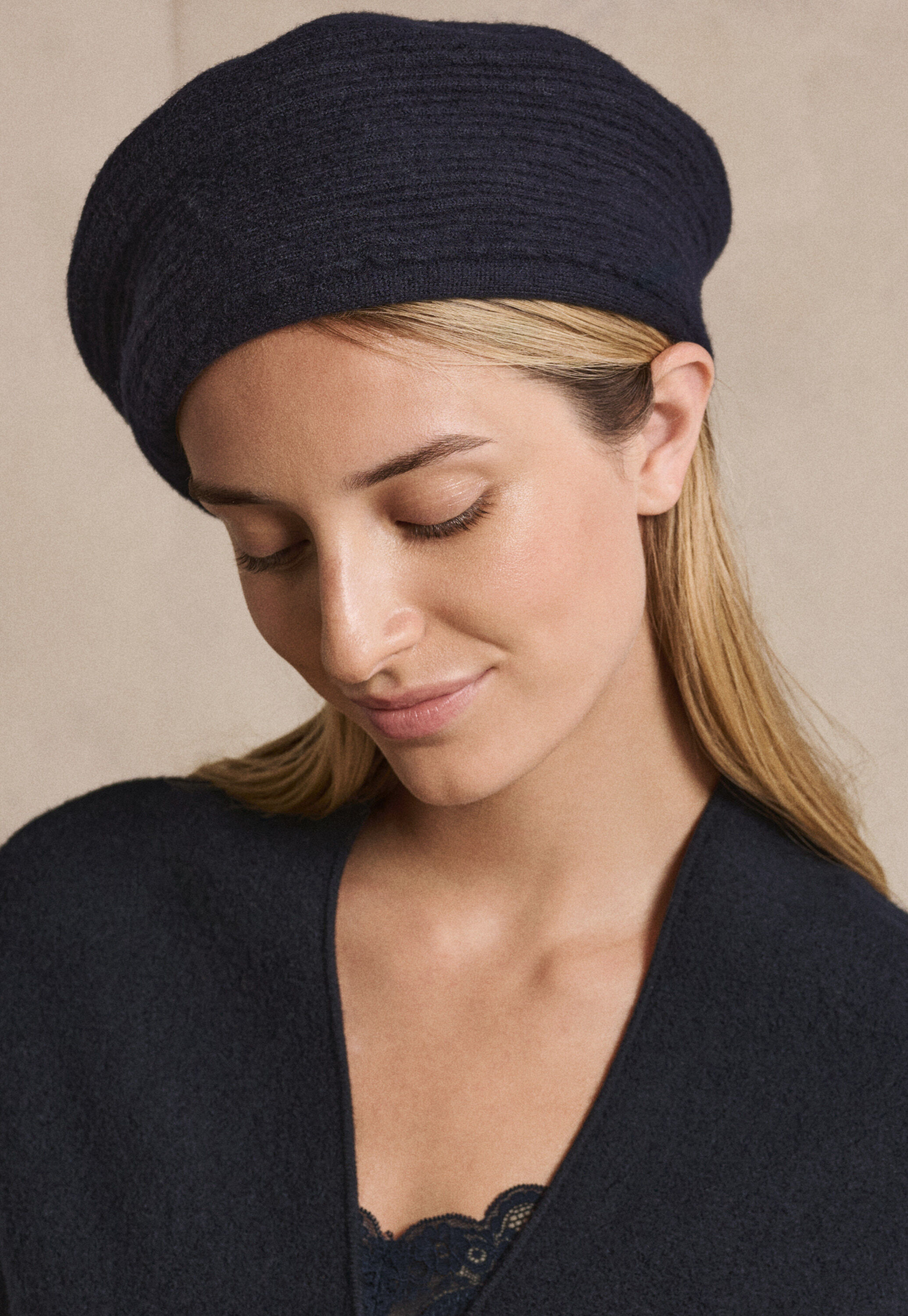 Knitted beret
