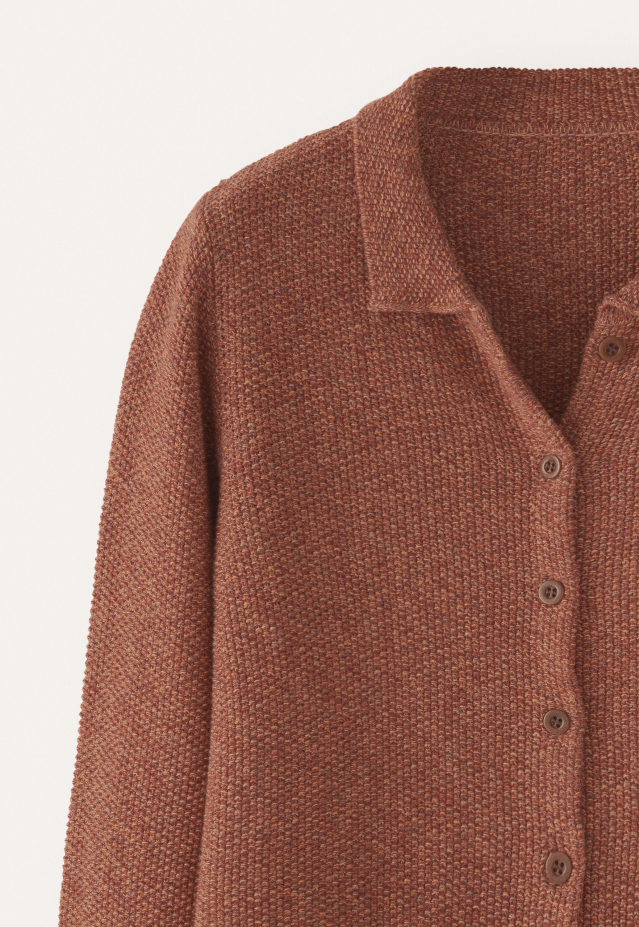 Moss-stitch cardigan