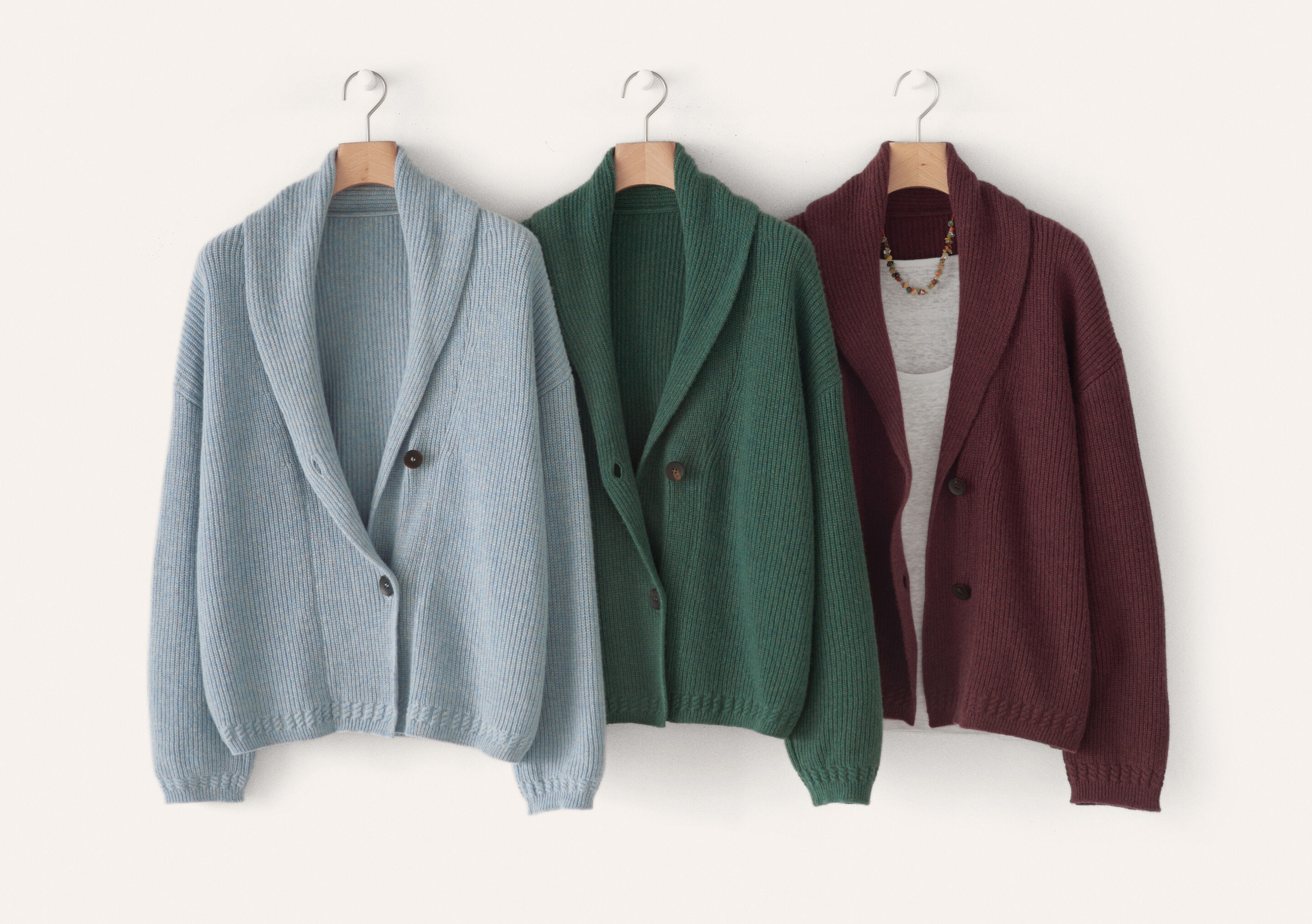 Shawl-collar cardigan