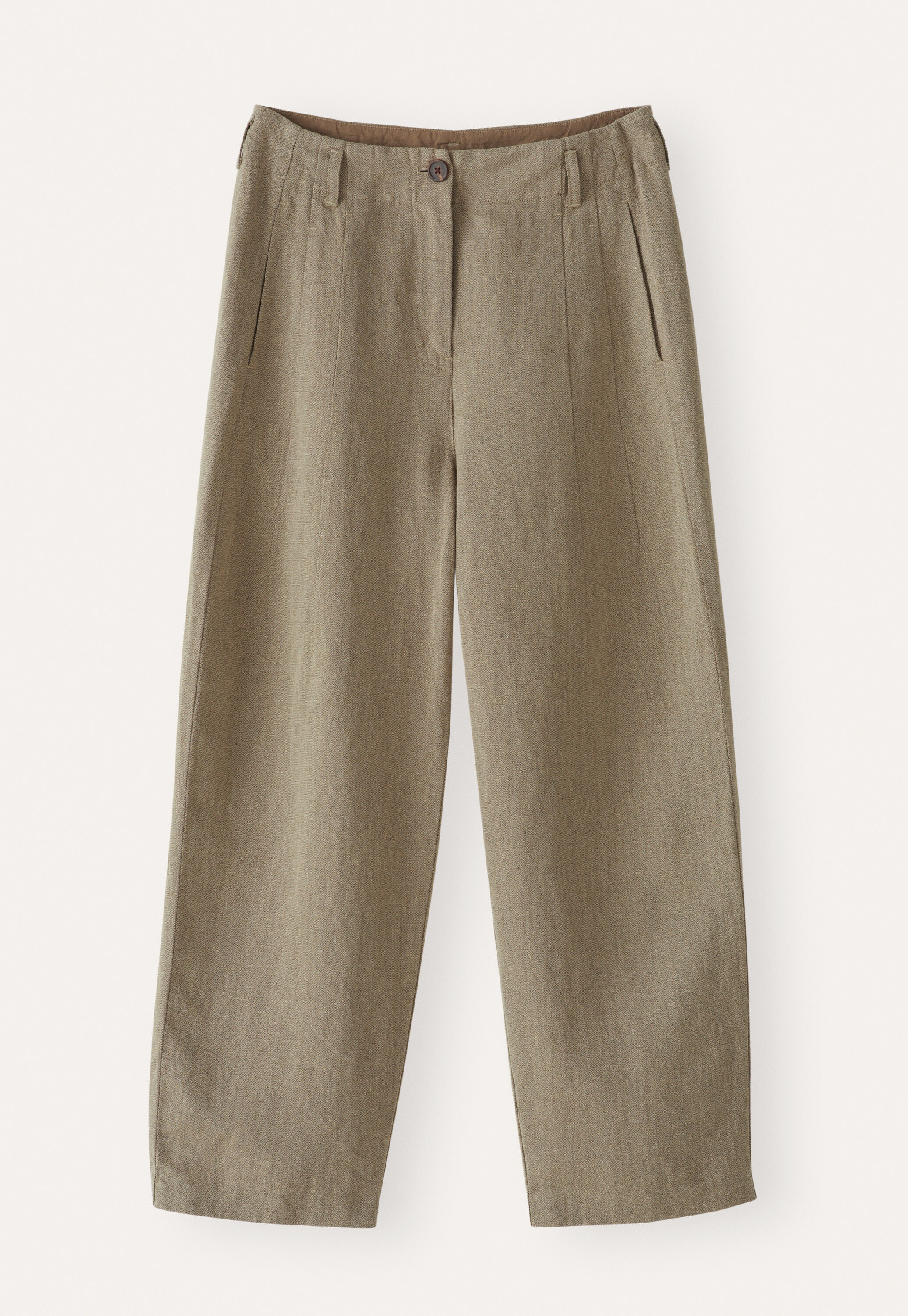 Barrel-leg trousers