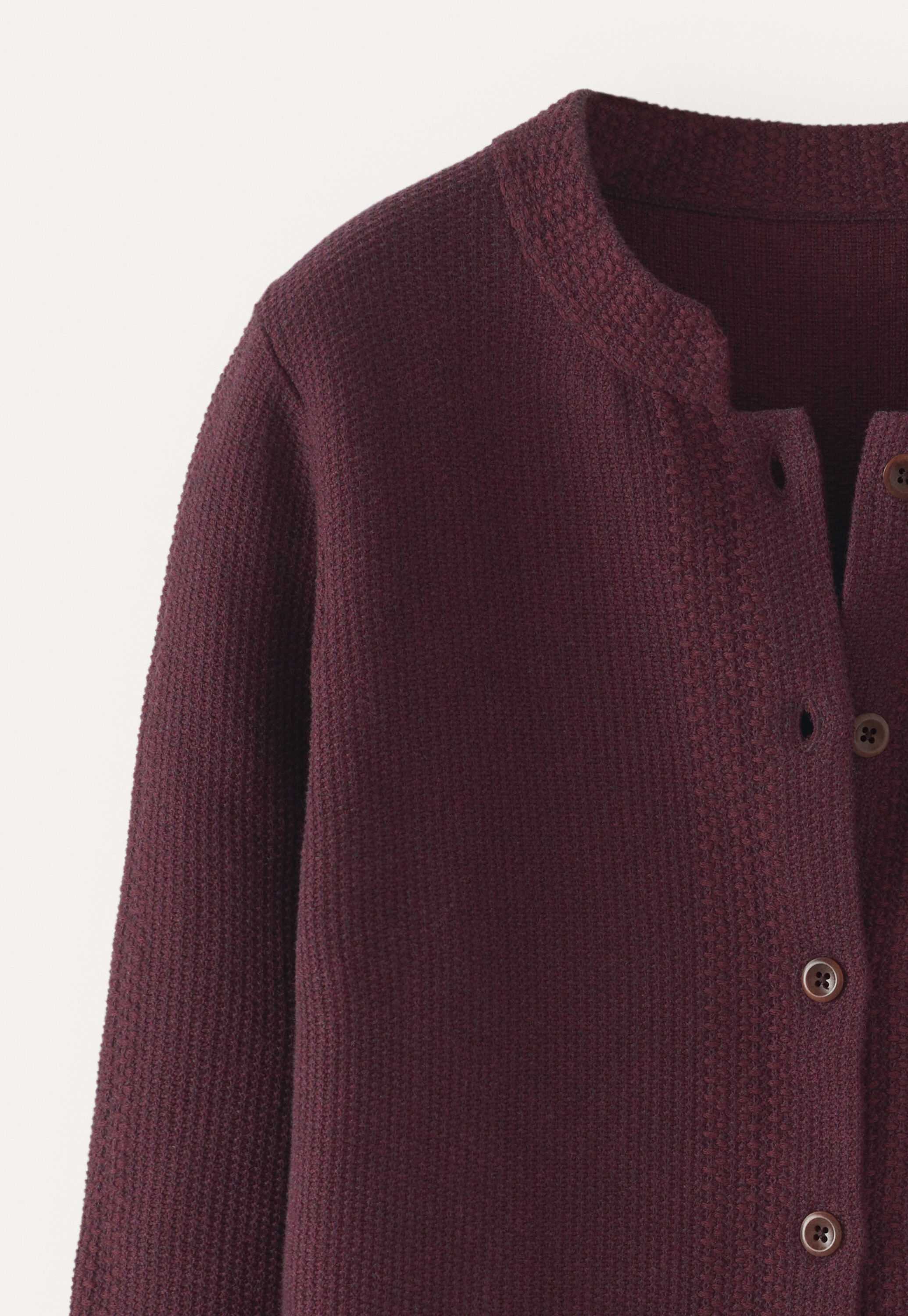 Inlay-stitch cardigan
