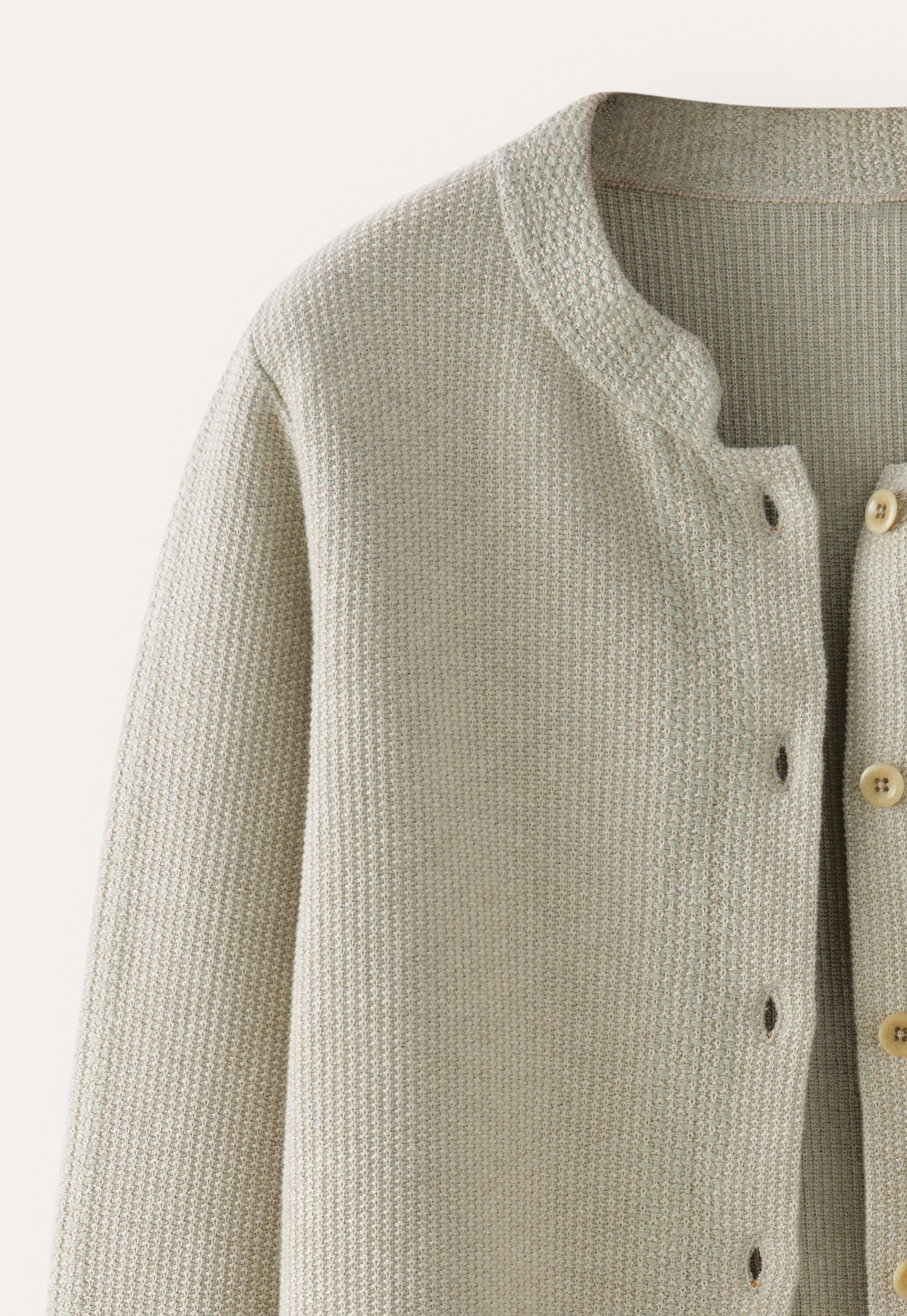 Inlay-stitch cardigan