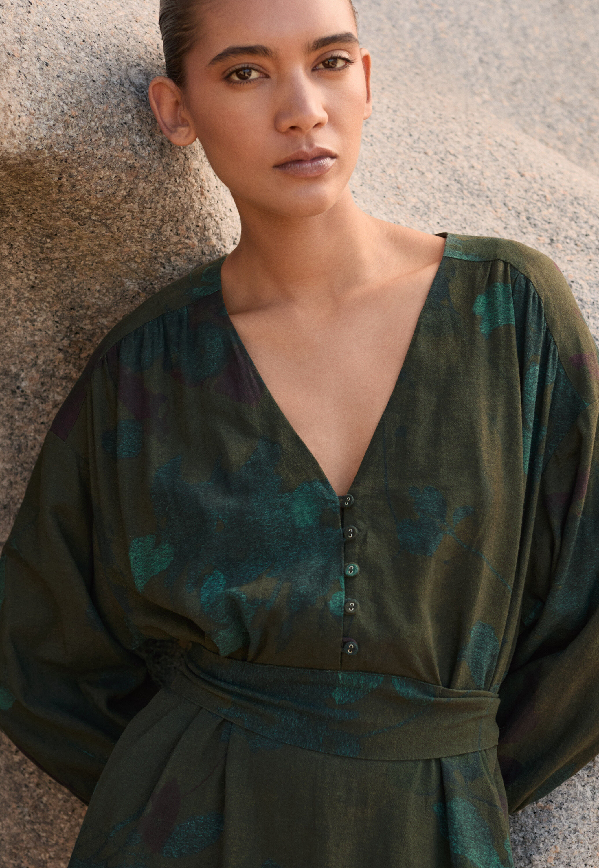 Long printed dress