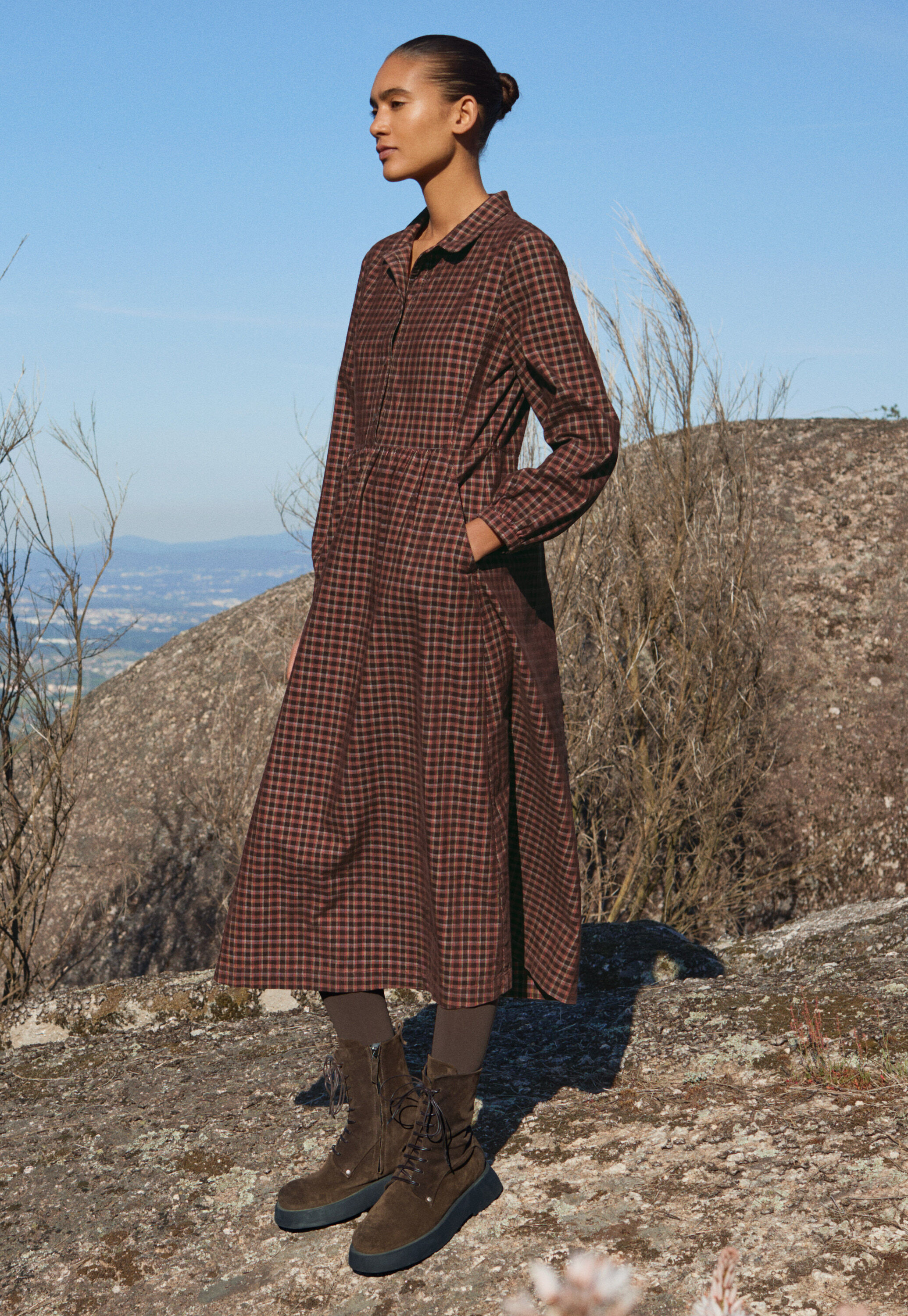 Checked dress