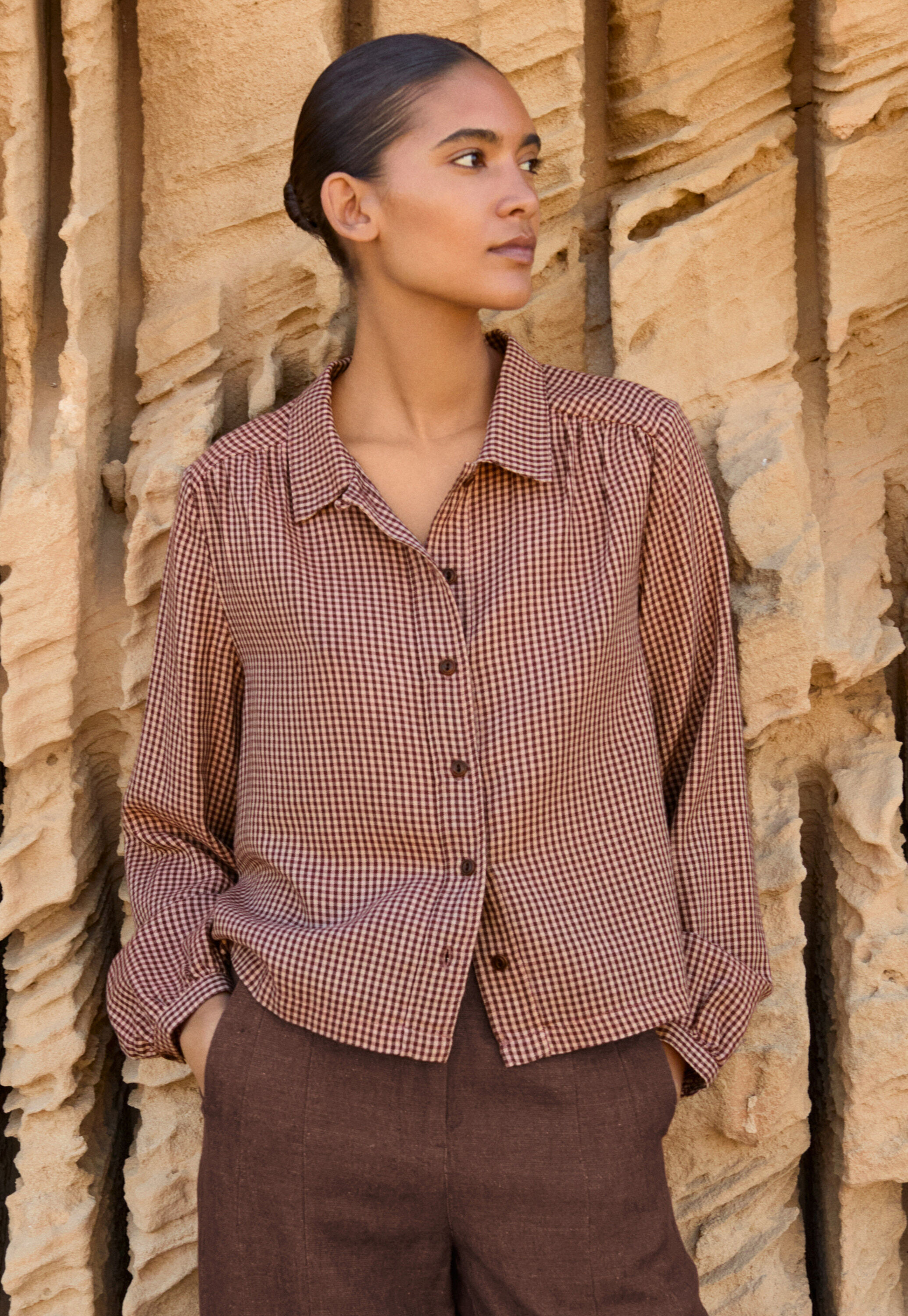 Checked blouse