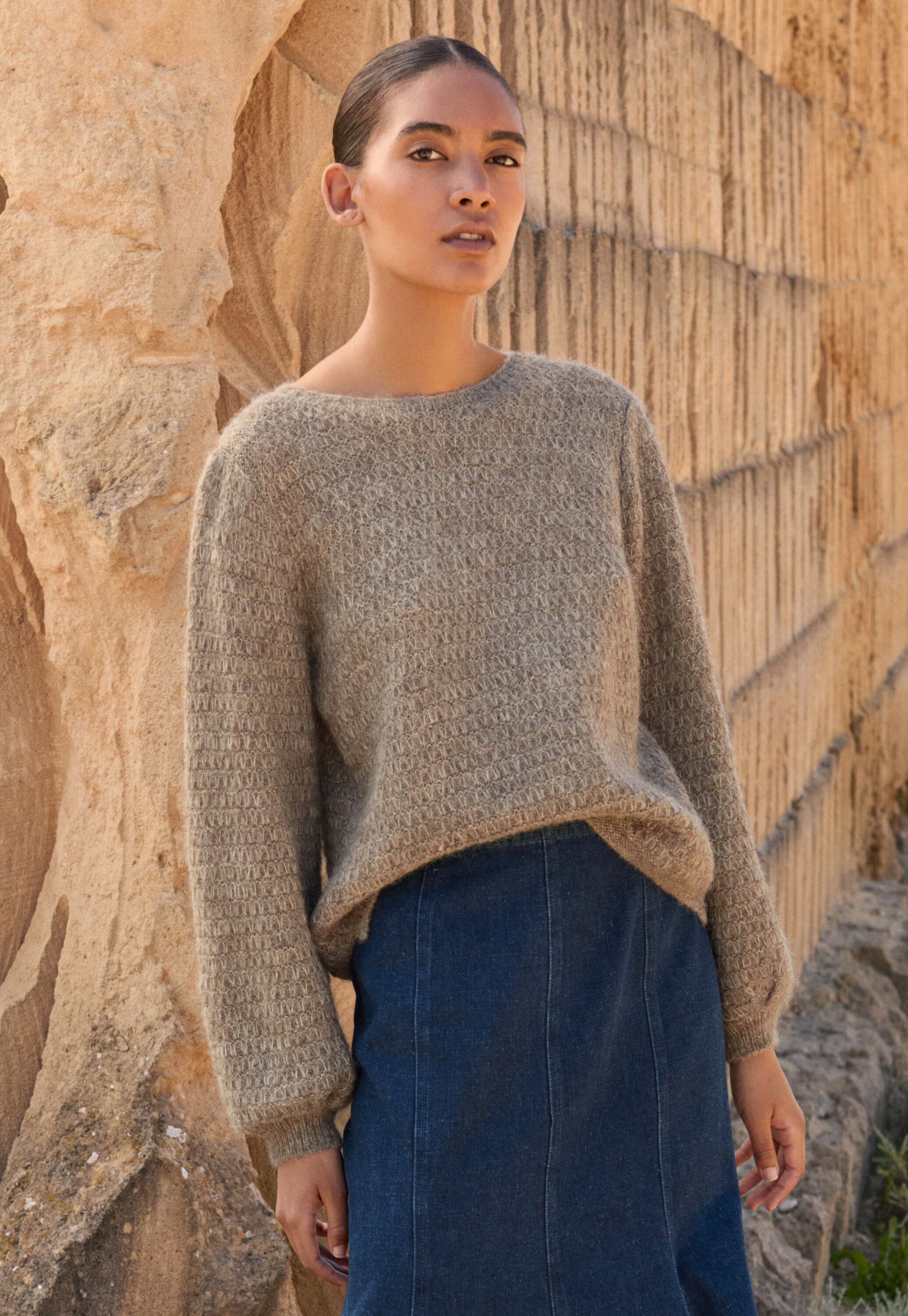 Tuck-stitch sweater