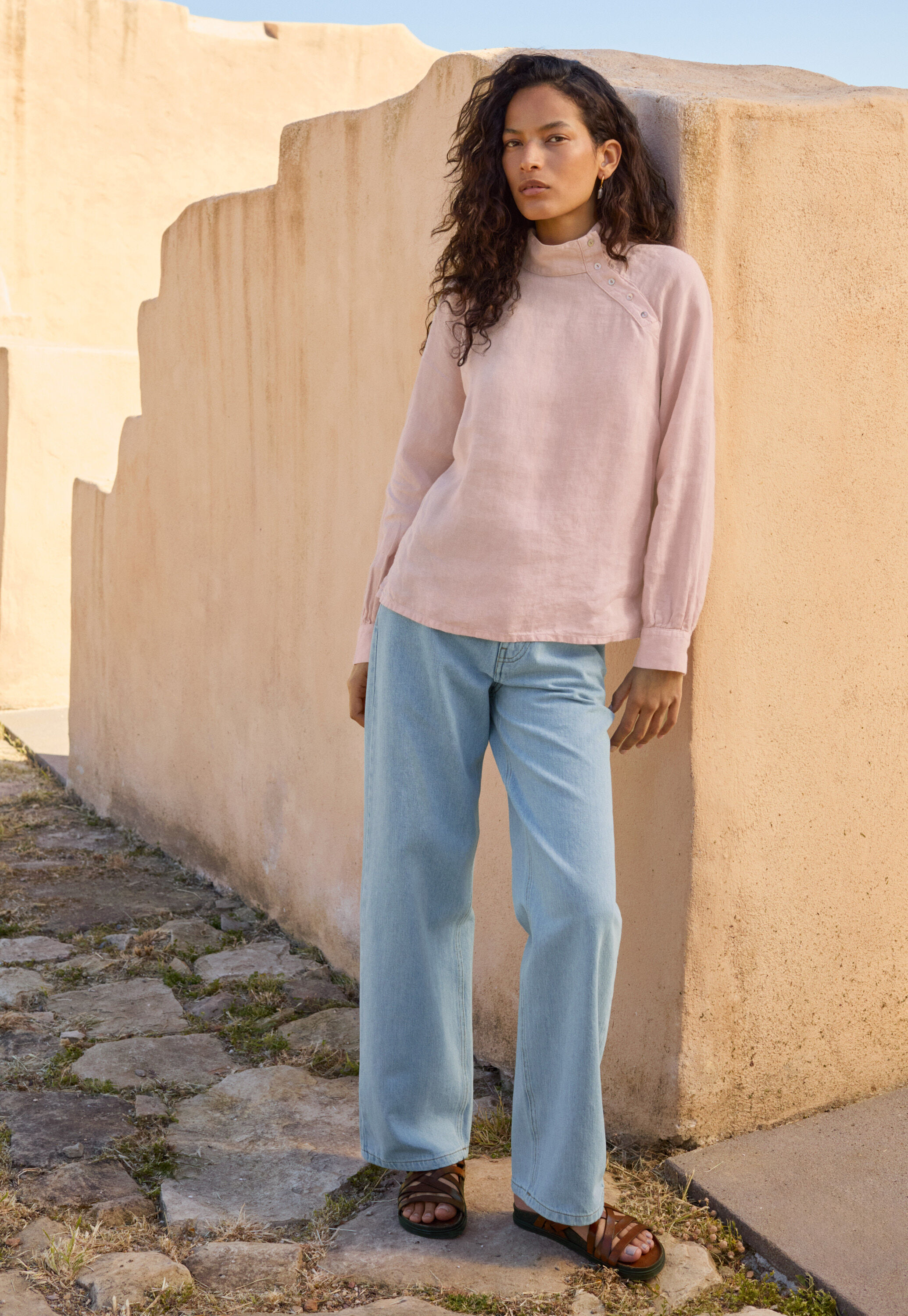 Funnel neck blouse