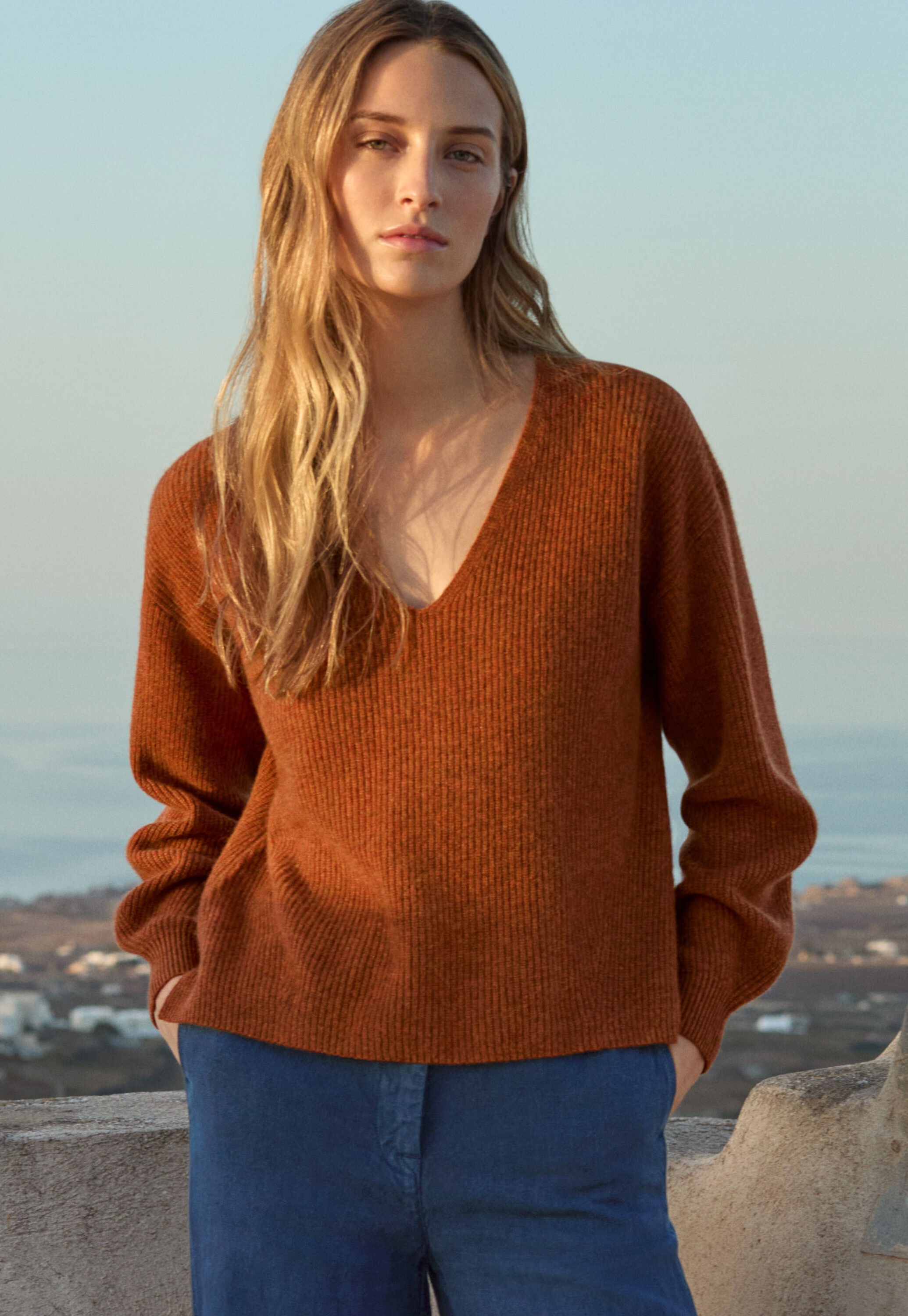 V-neck sweater