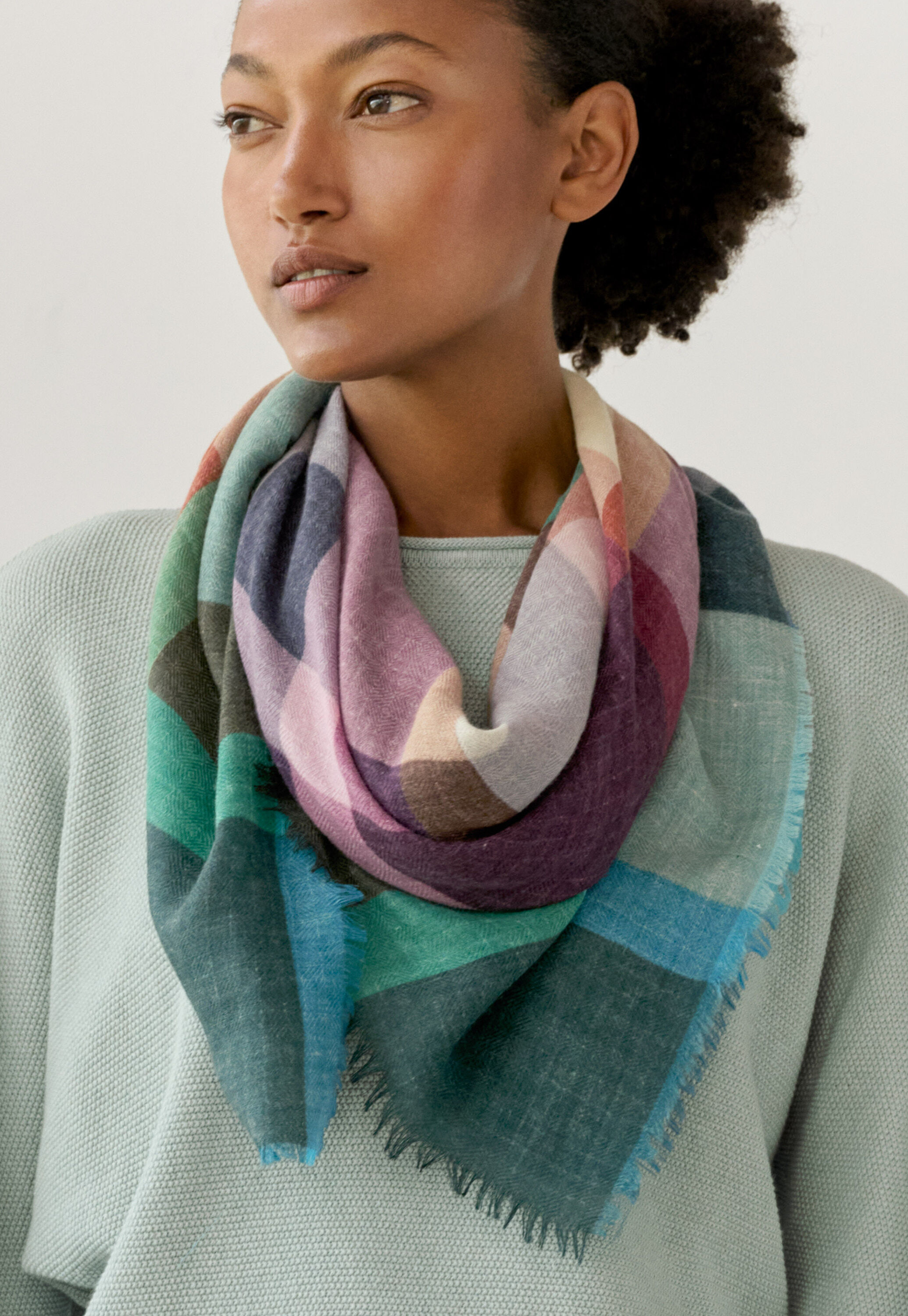 Moss-stitch sweater