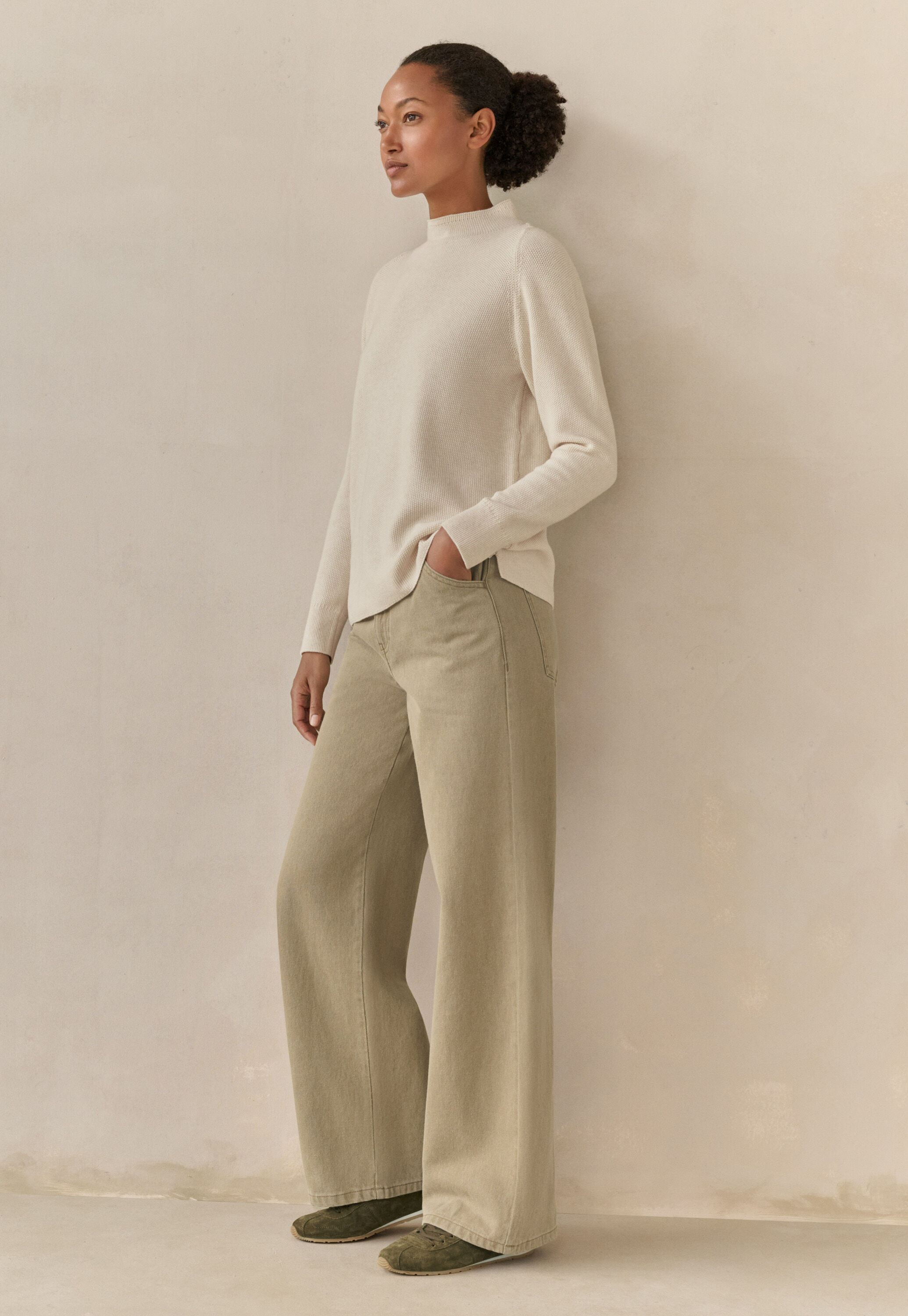 Funnel-neck sweater