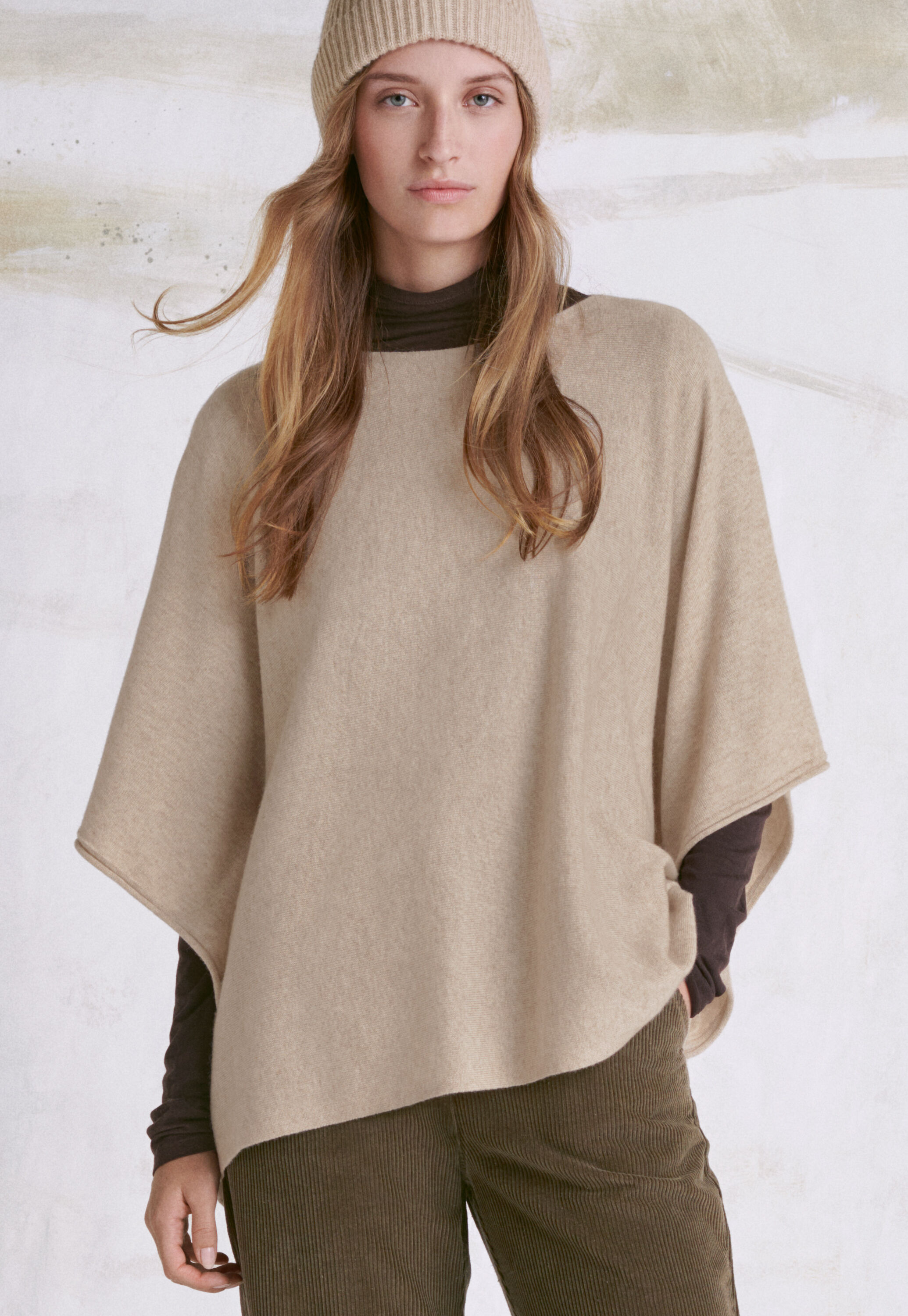 Knitted poncho