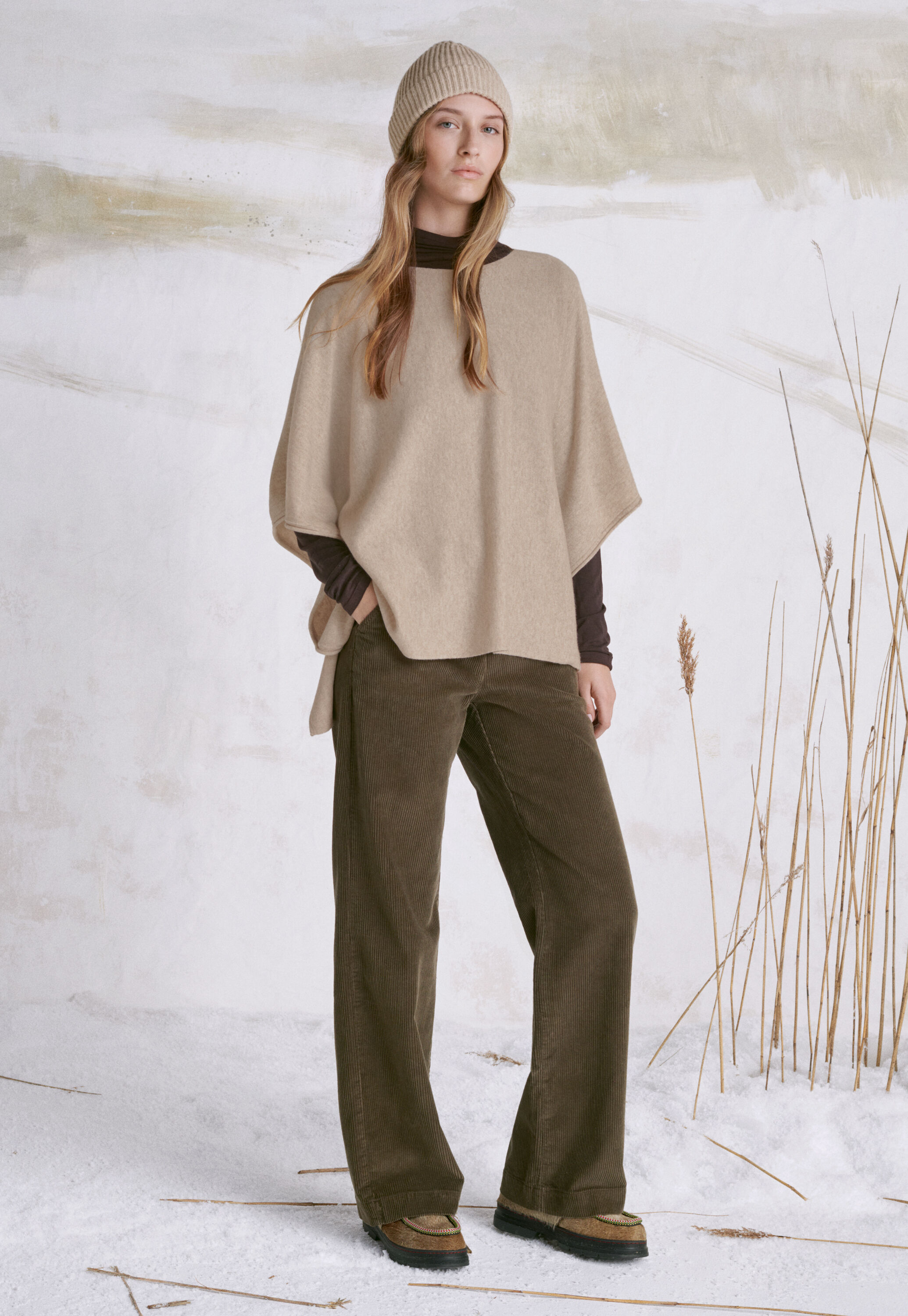 Knitted poncho