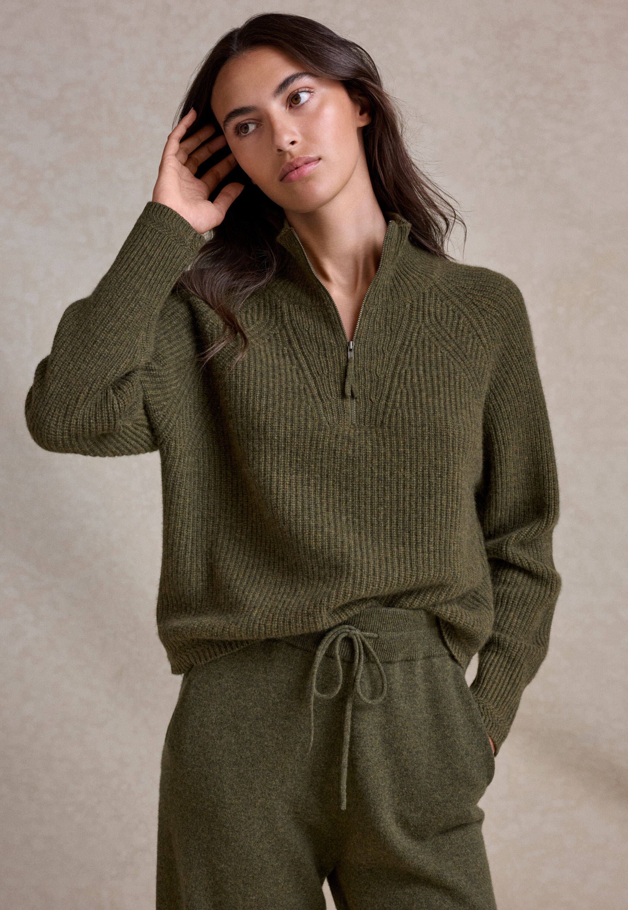 Zip-front sweater