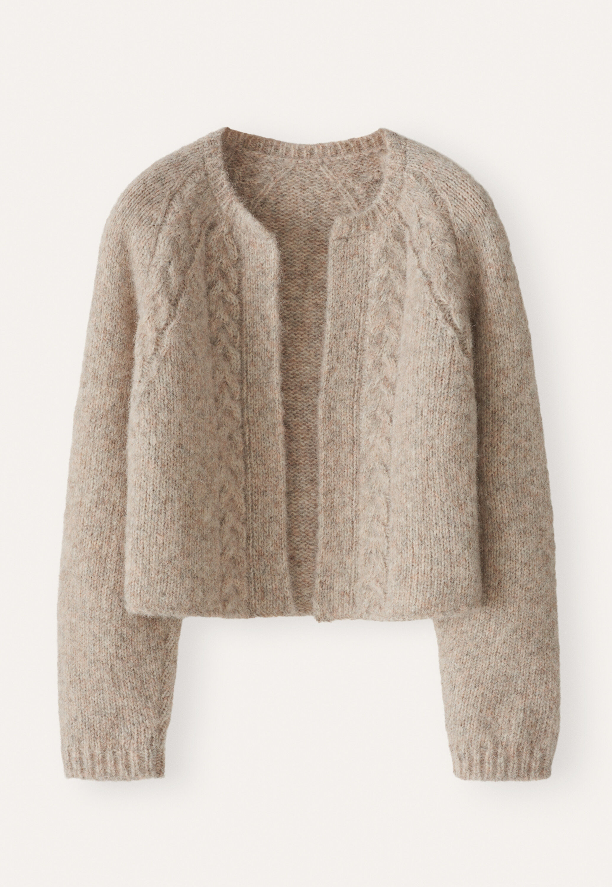 Cable-stitch cardigan