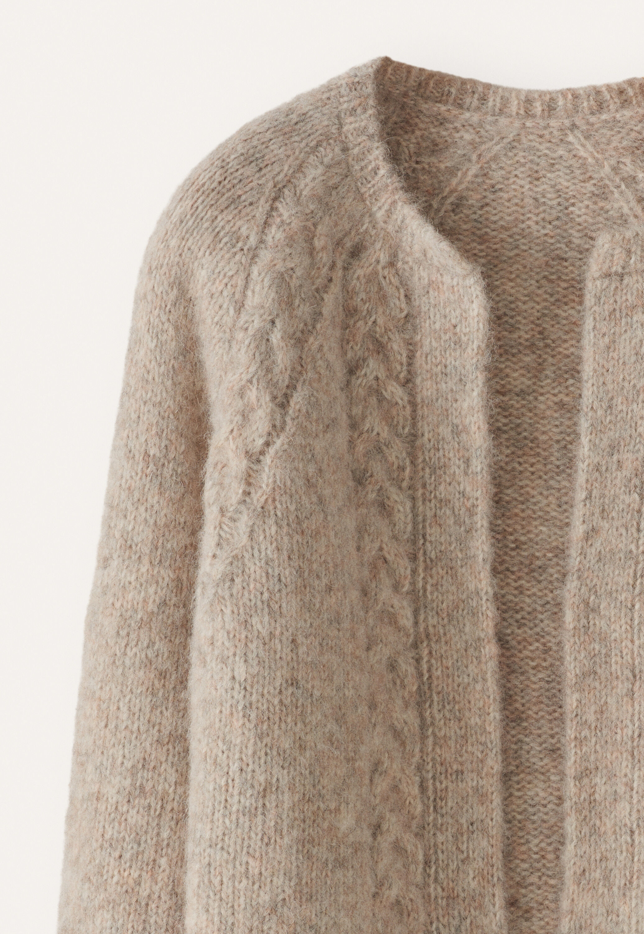 Cable-stitch cardigan