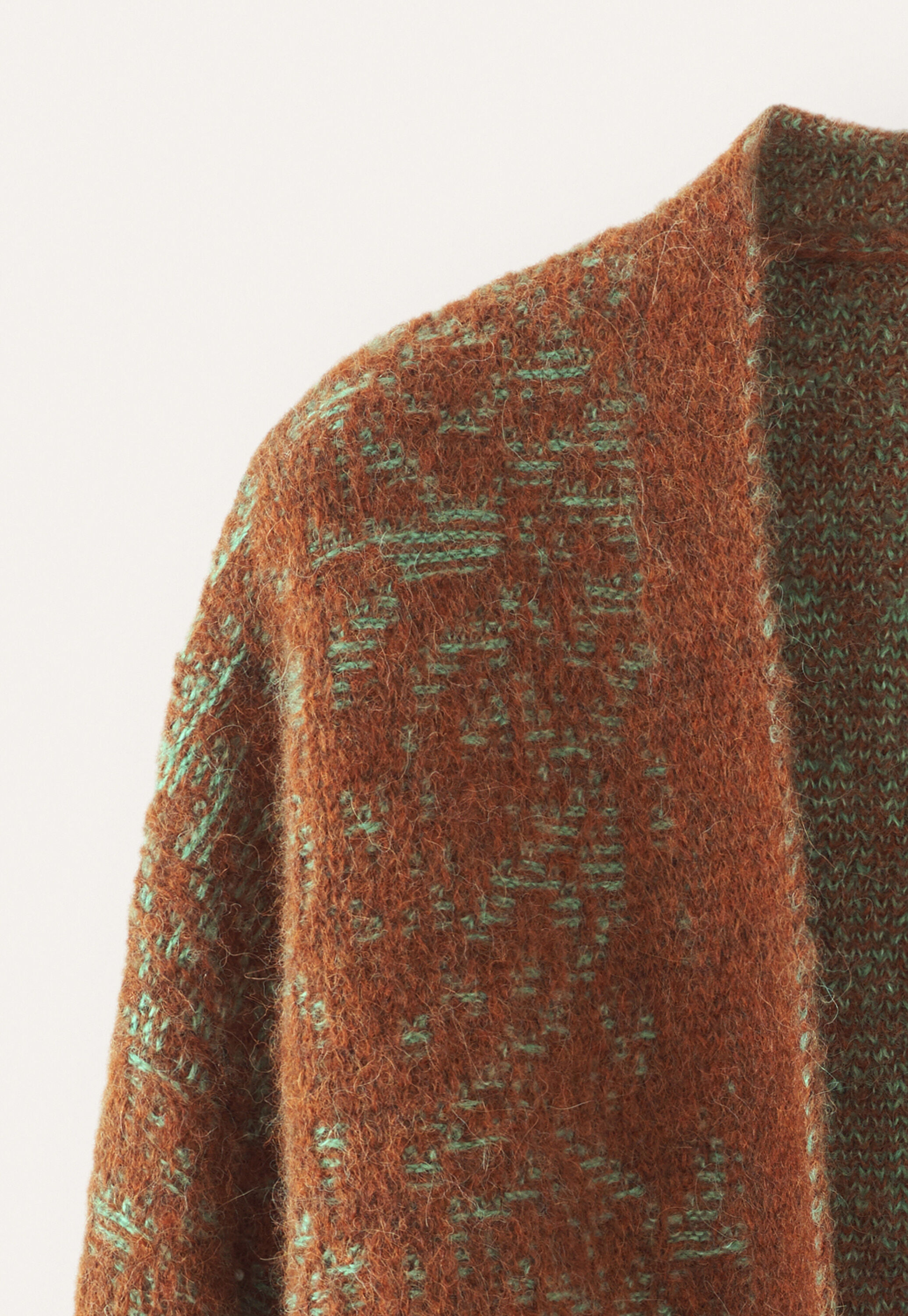 Lace-stitch kimono cardigan