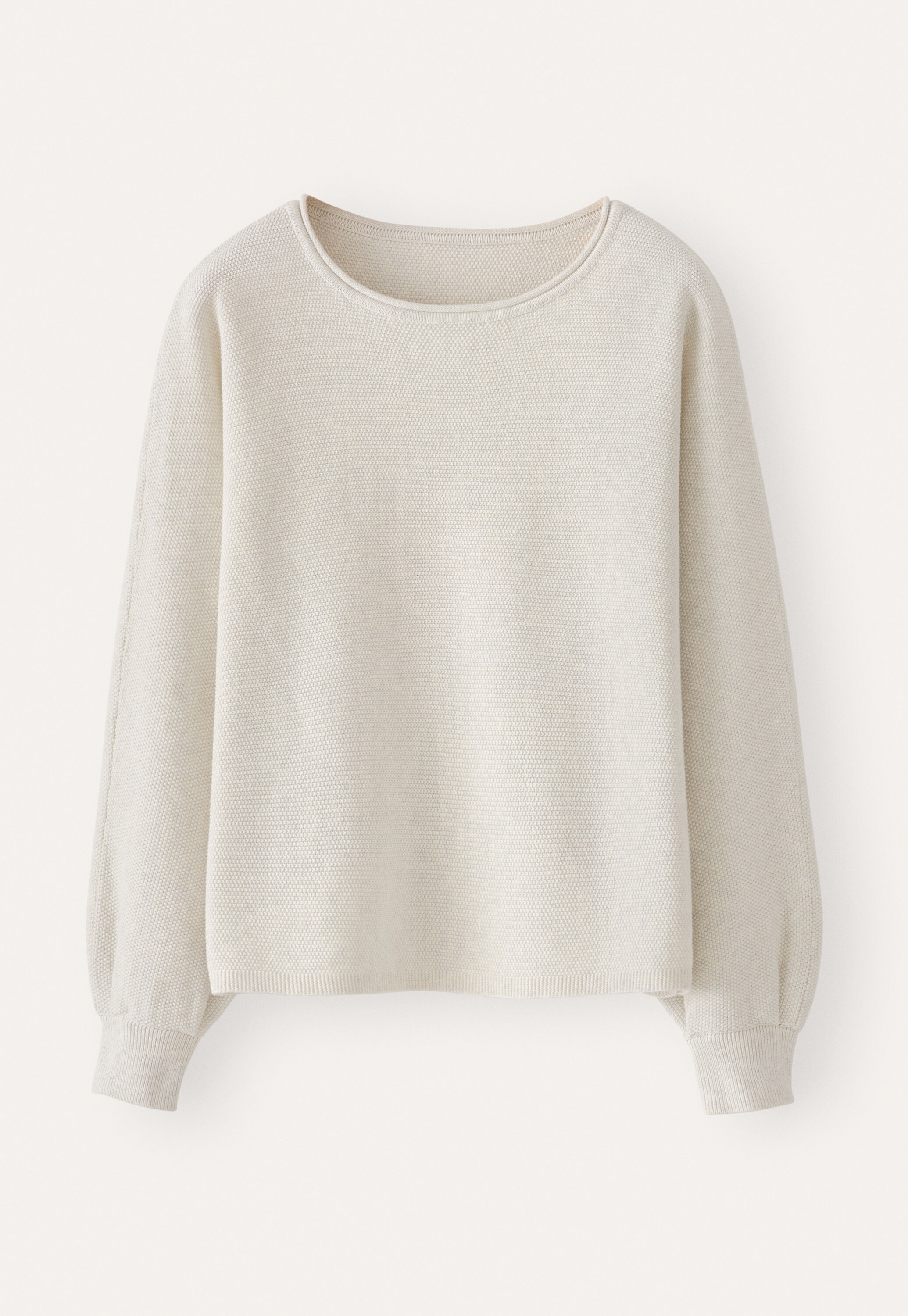 Moss-stitch sweater