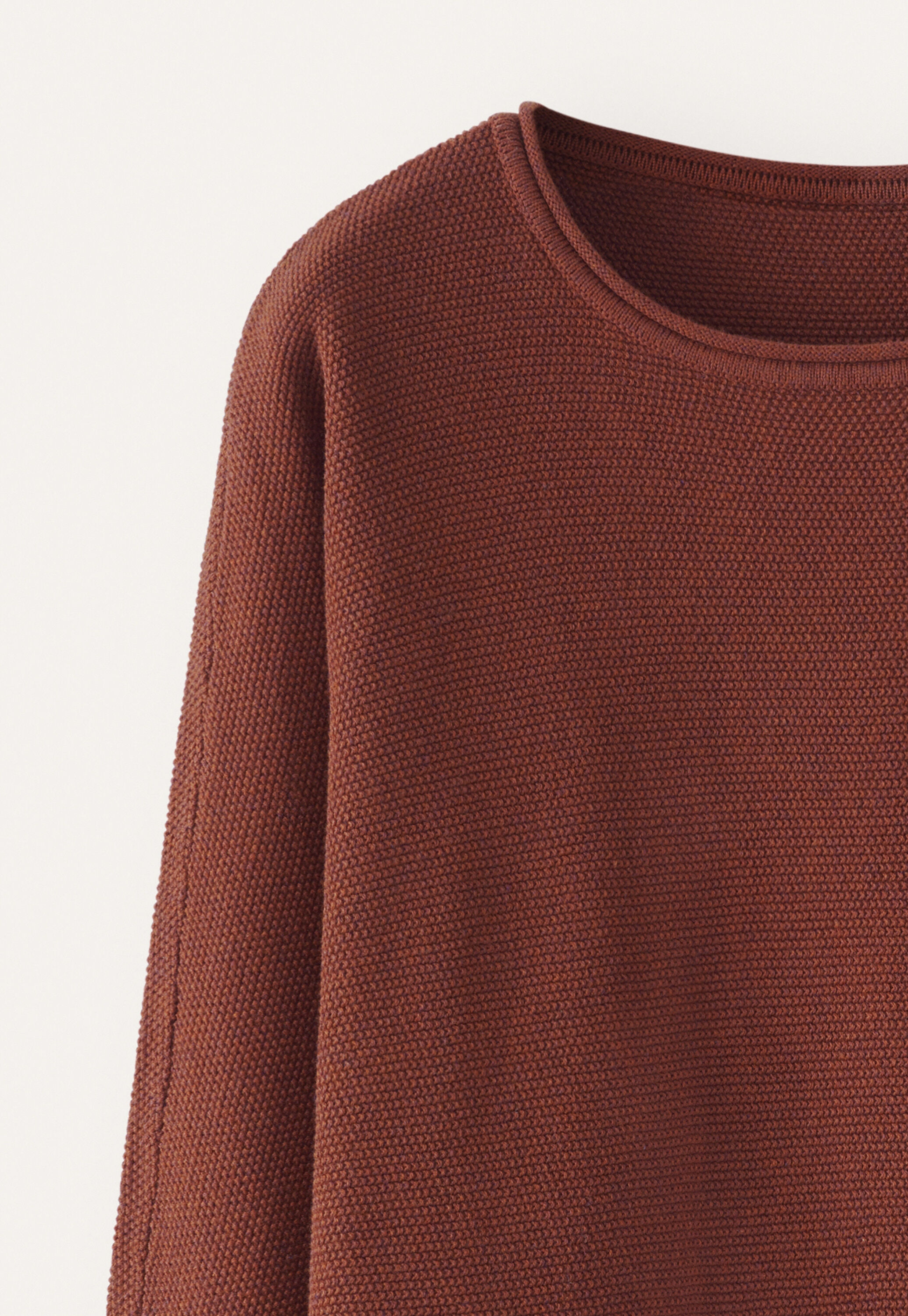 Moss-stitch sweater