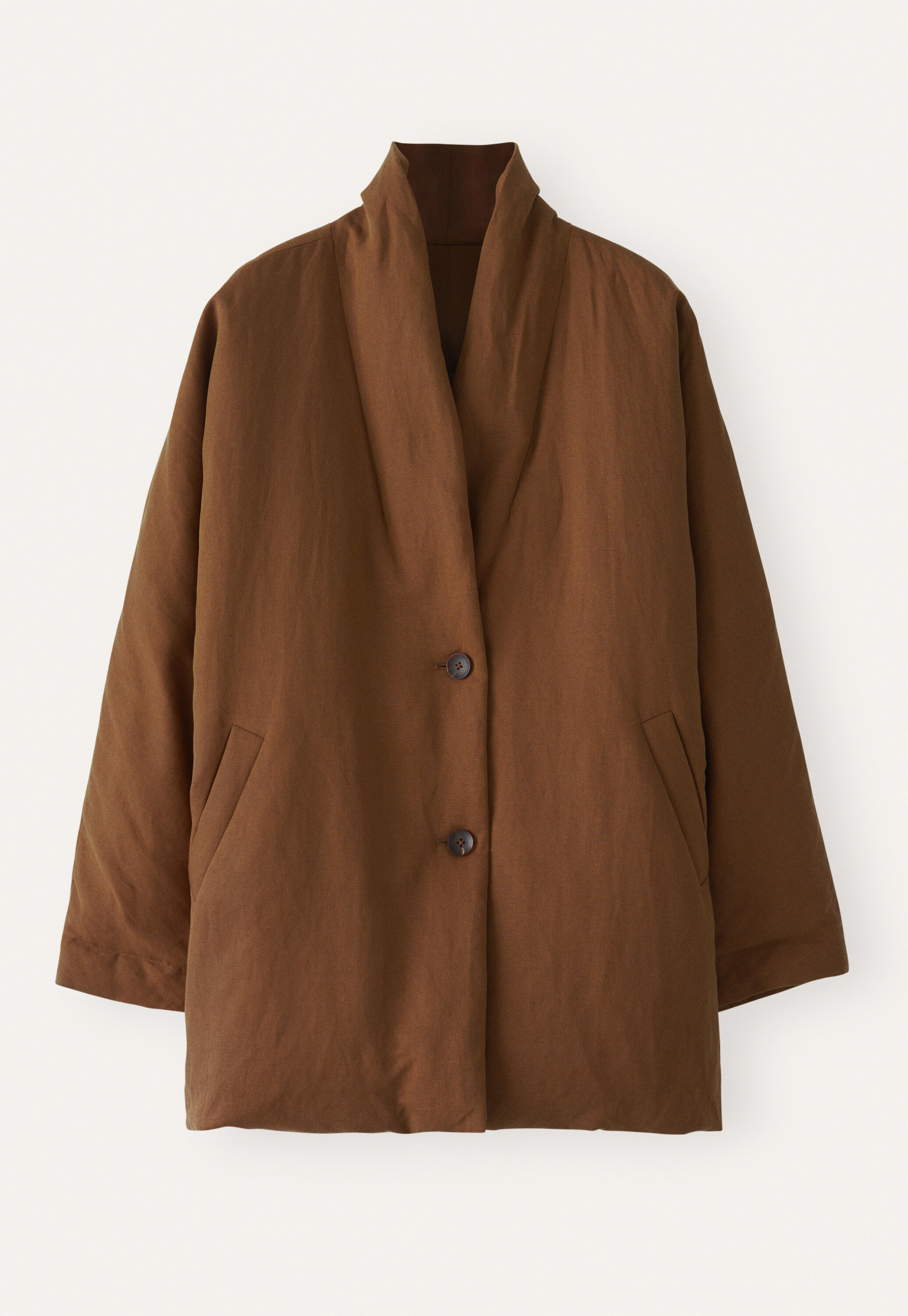 Shawl collar padded coat