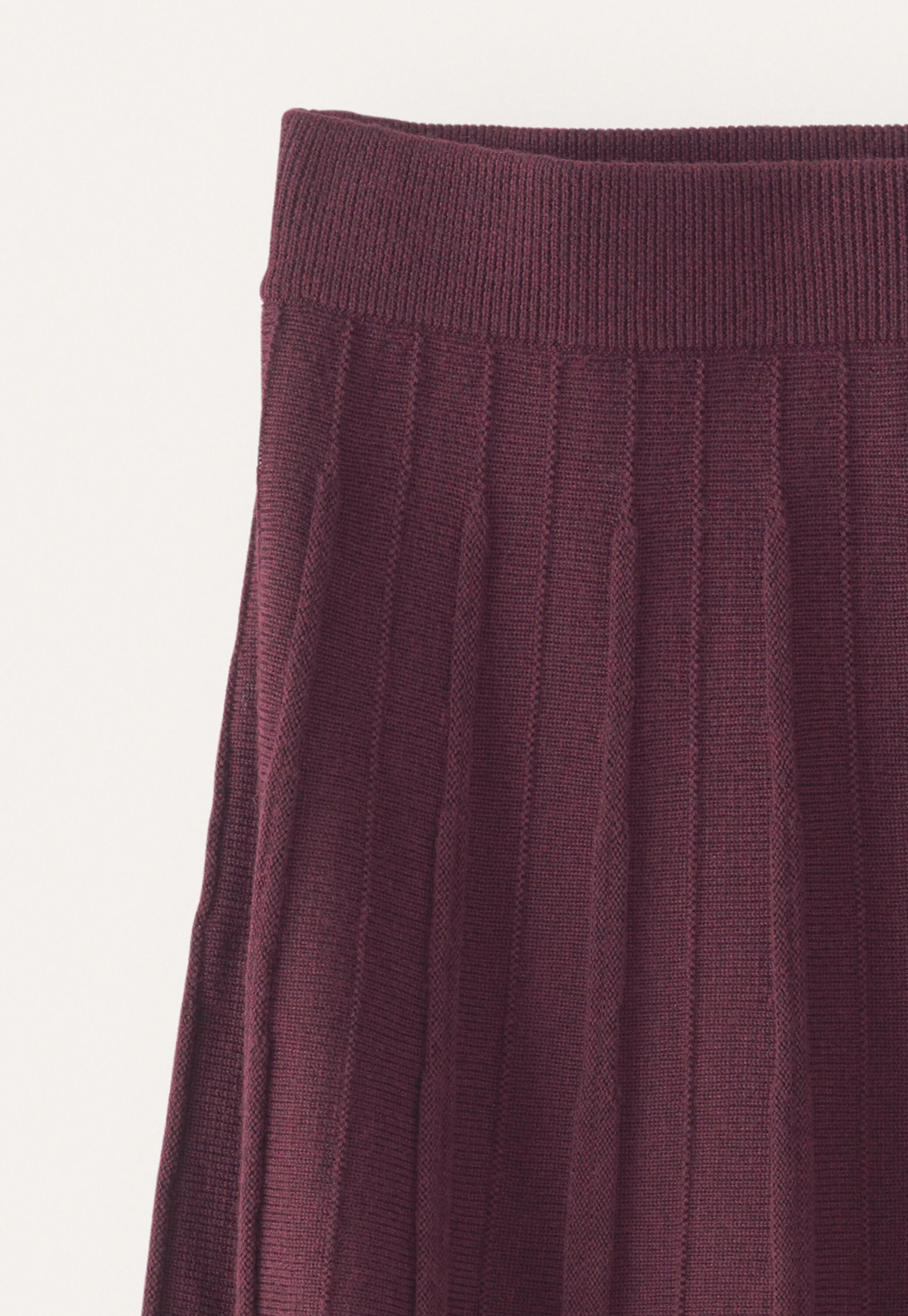 Tuck-stitch merino skirt
