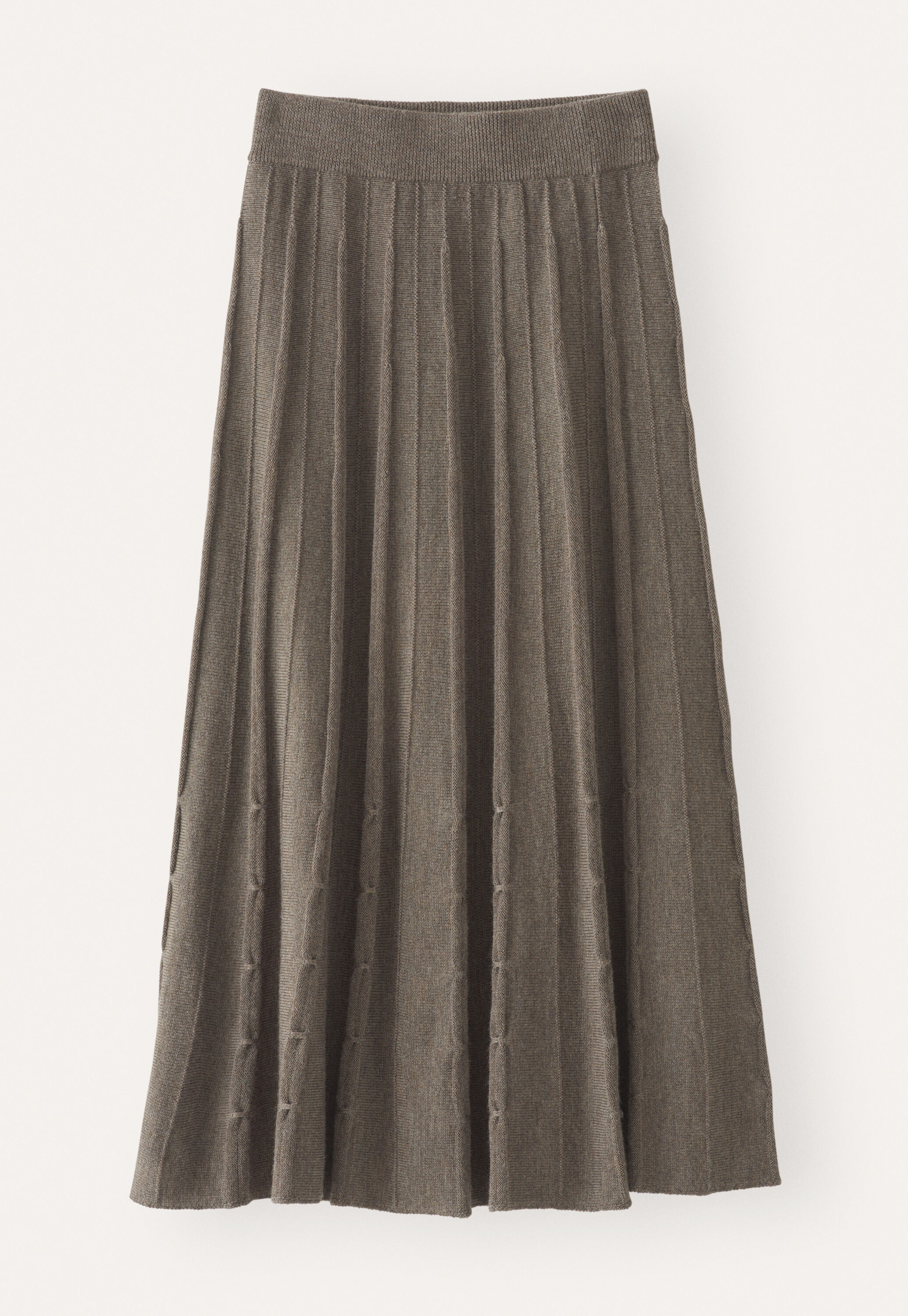 Tuck-stitch merino skirt