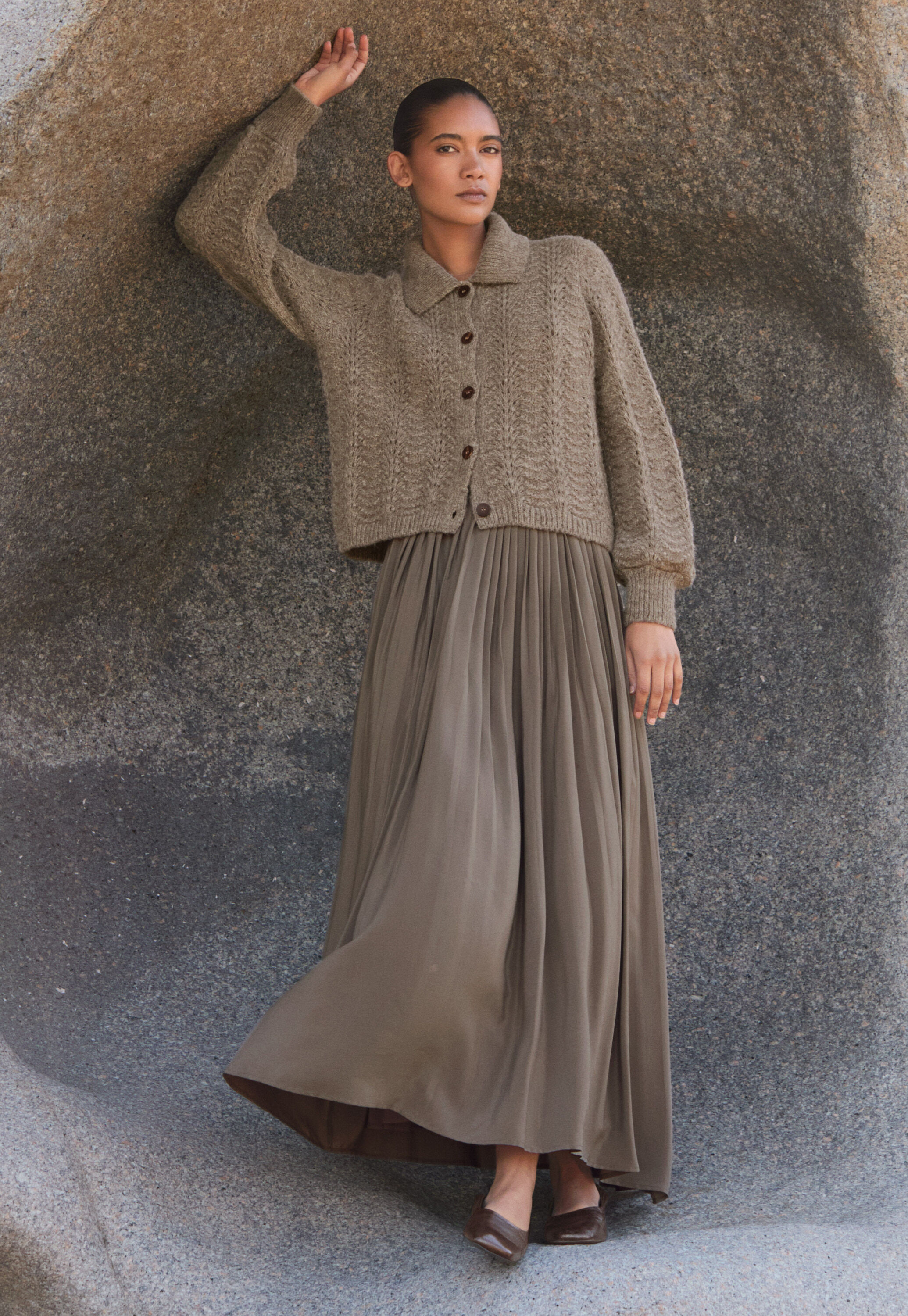 Pointelle cardigan