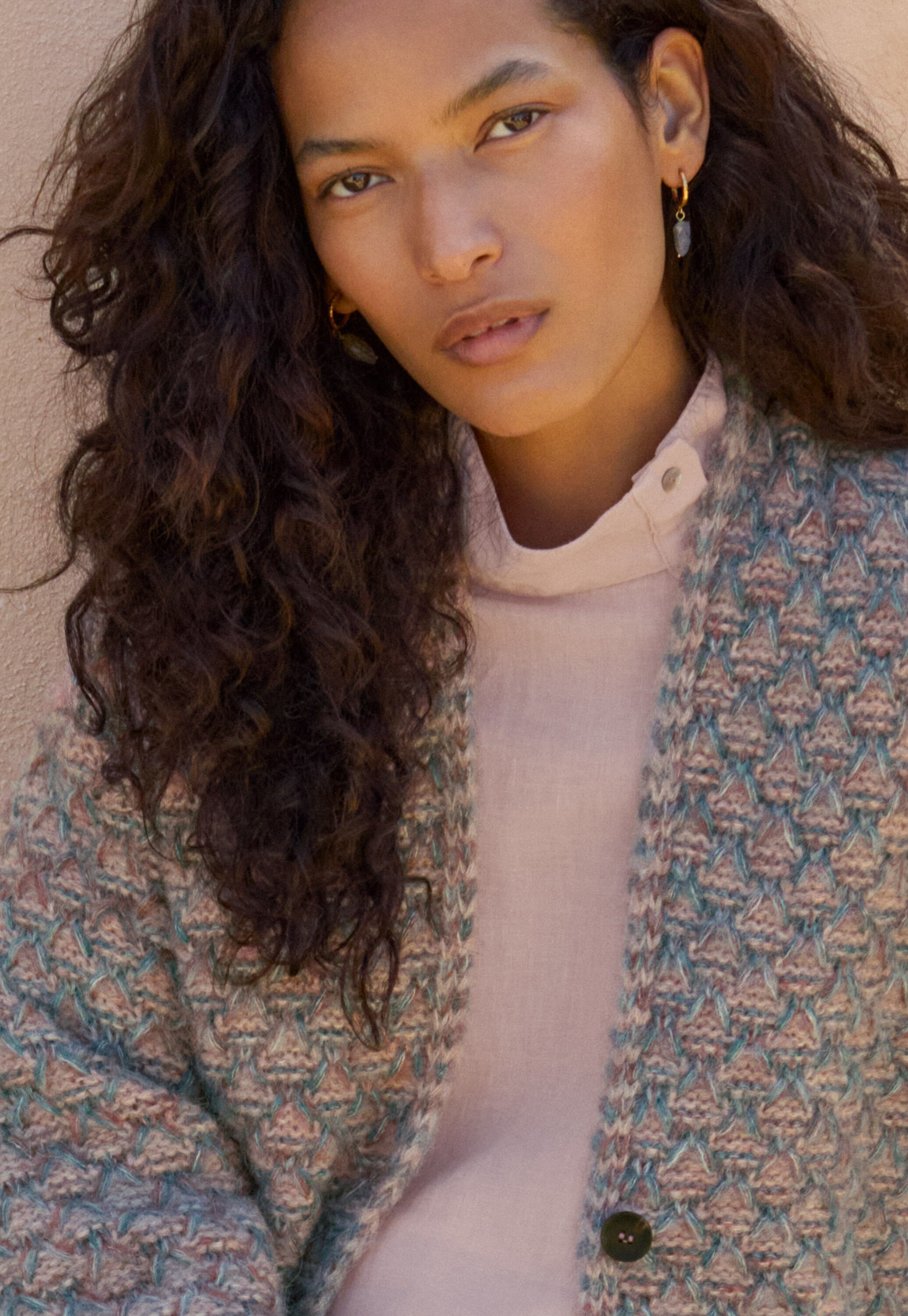 Slip-stitch cardigan