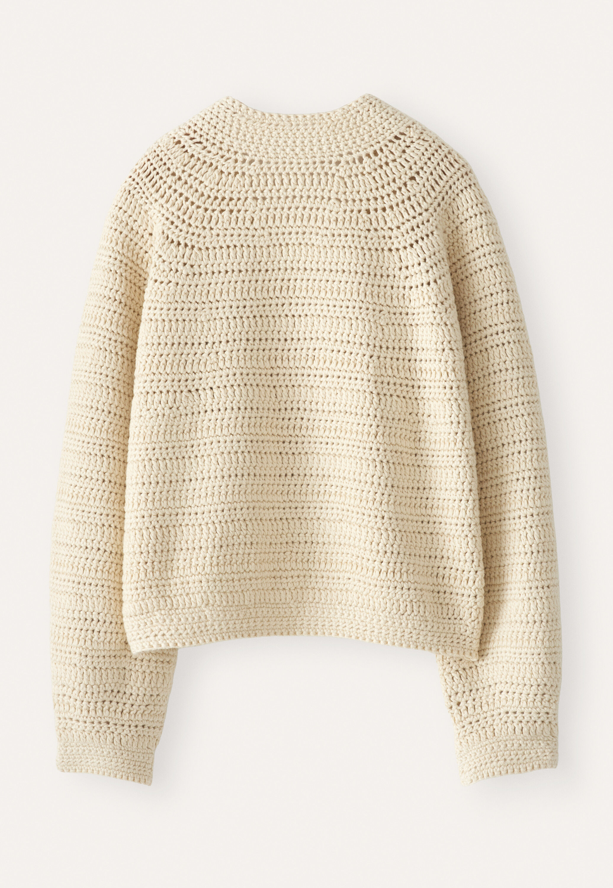 Hand-knit crochet cardigan