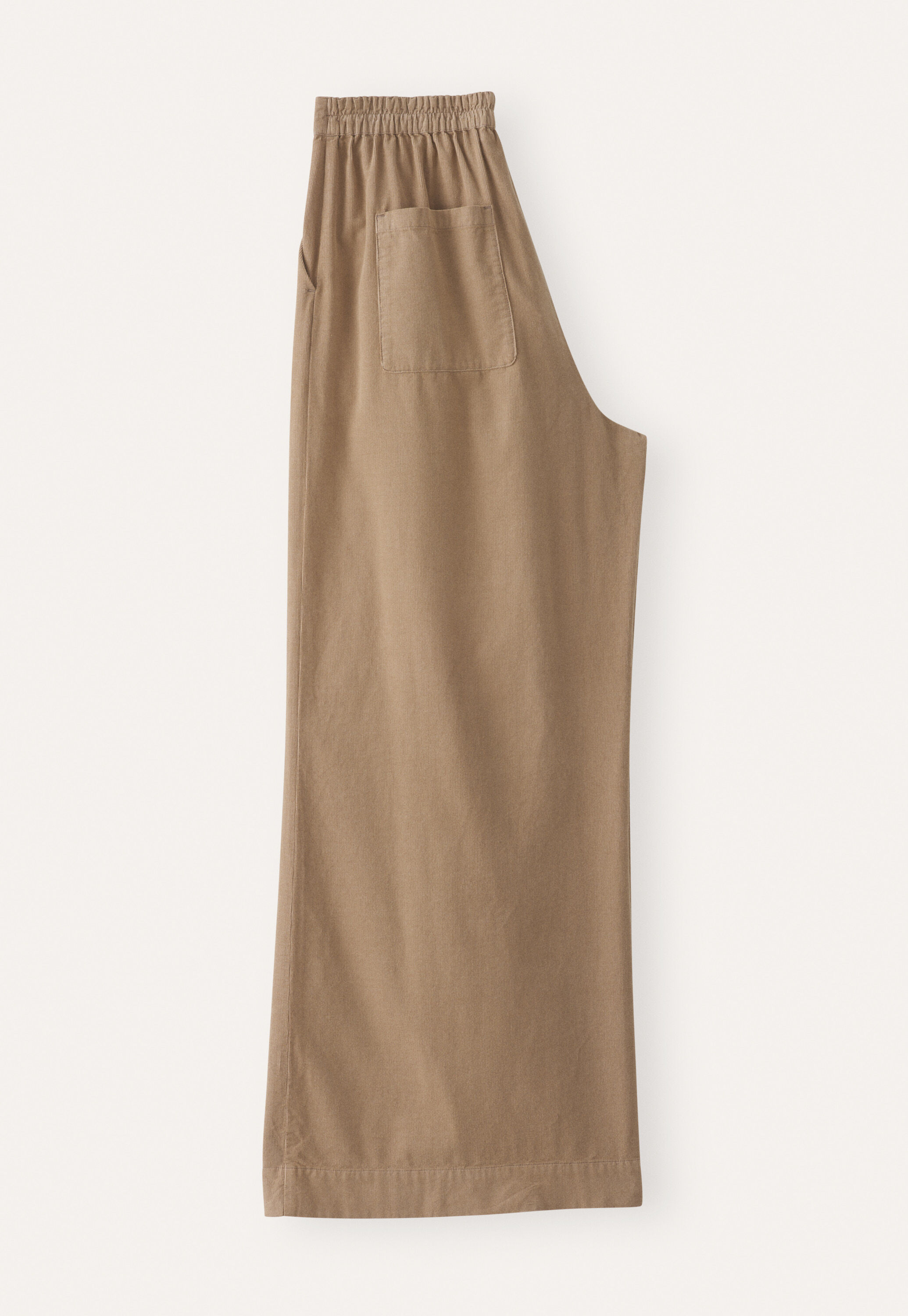 Fine cord wide-leg trousers