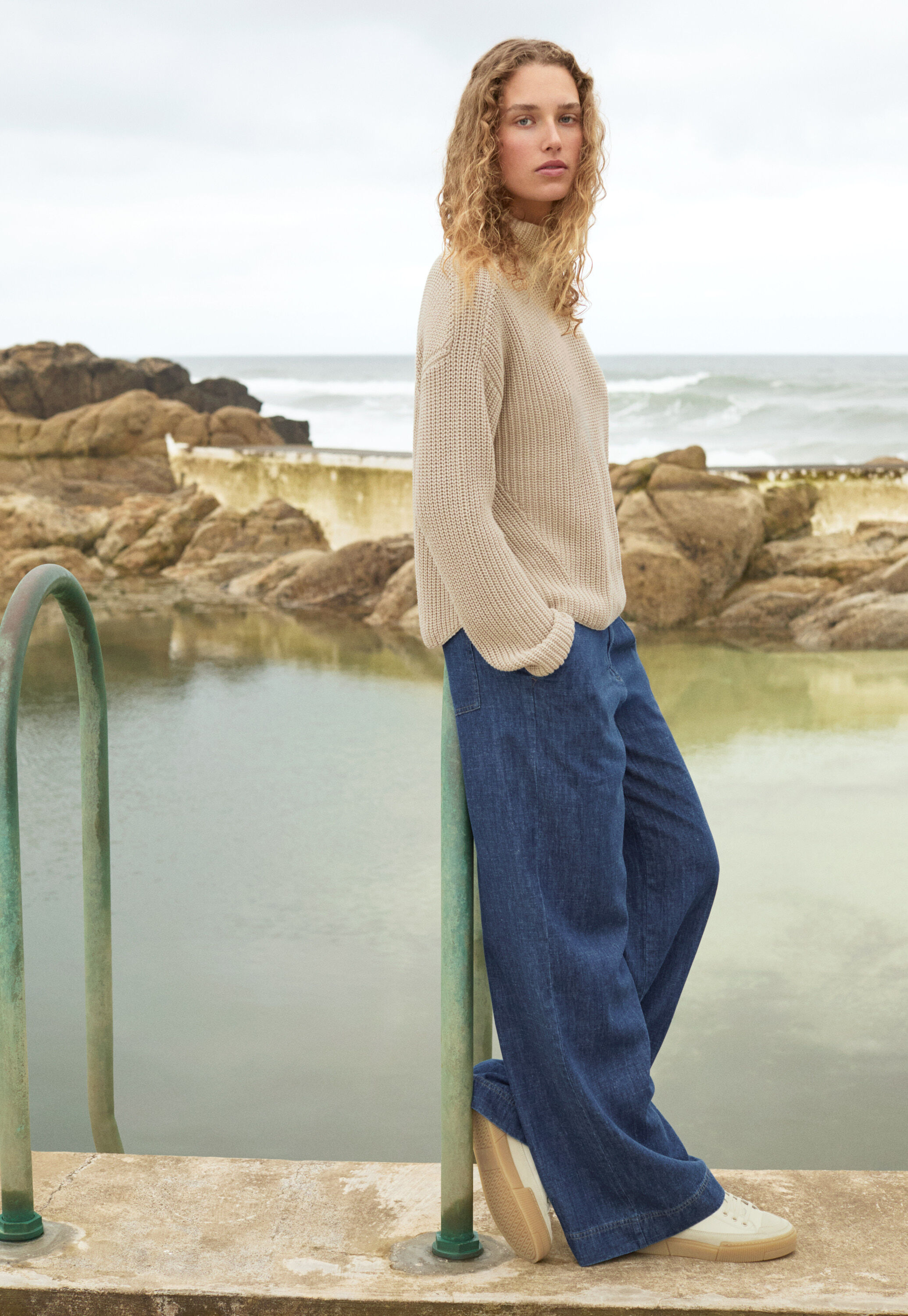 Funnel-neck sweater