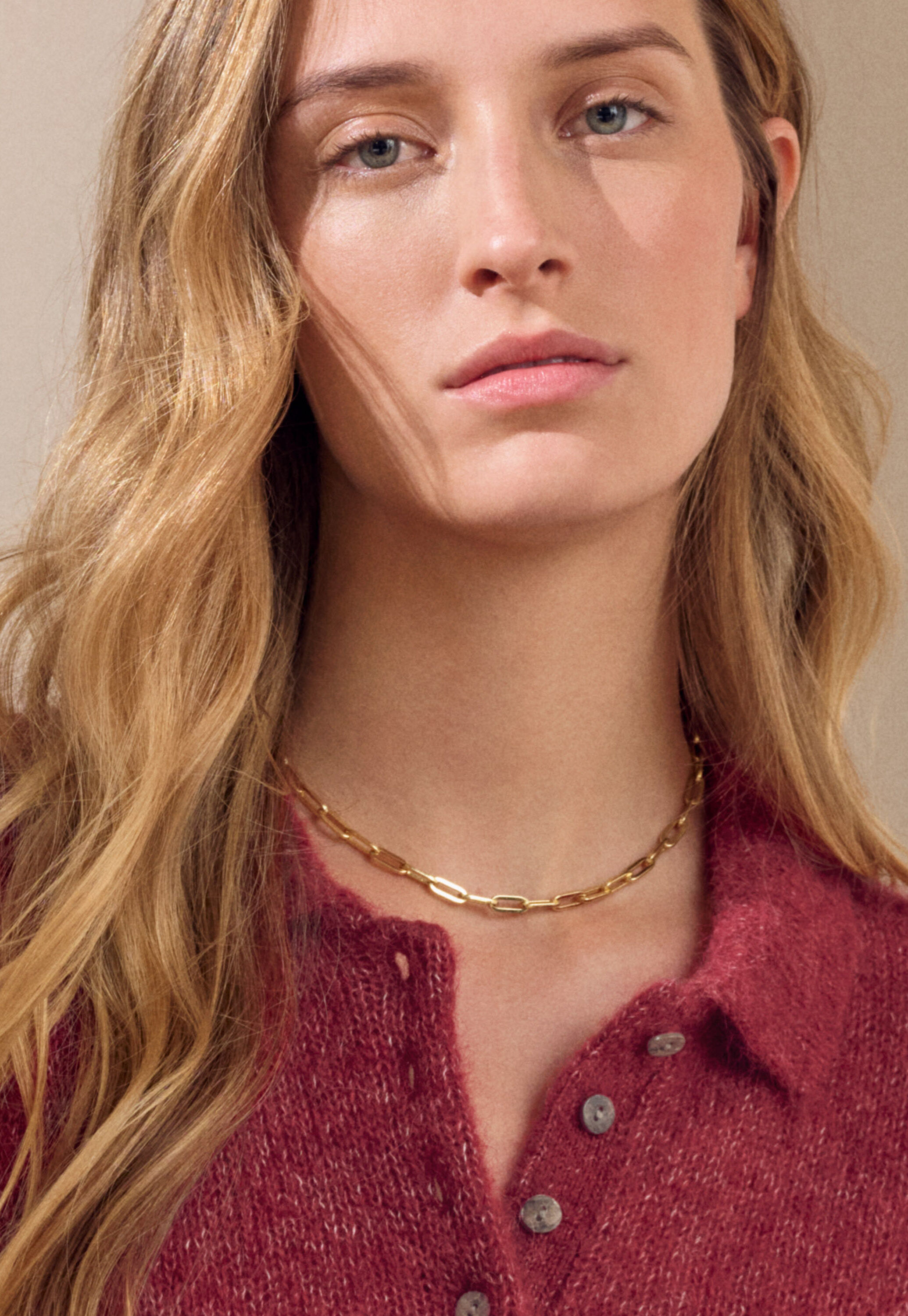 Gold-link necklace