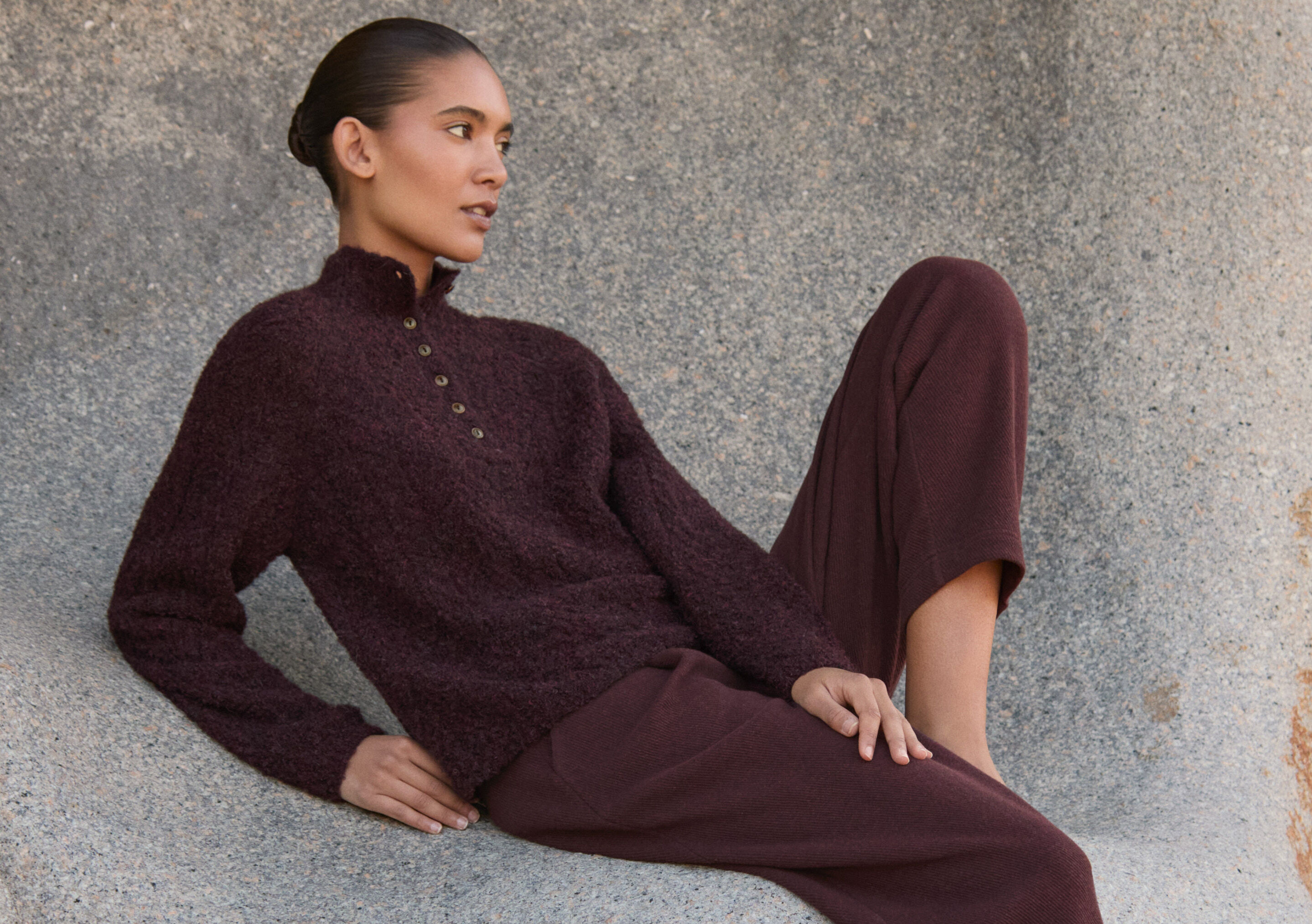 Button-neck sweater