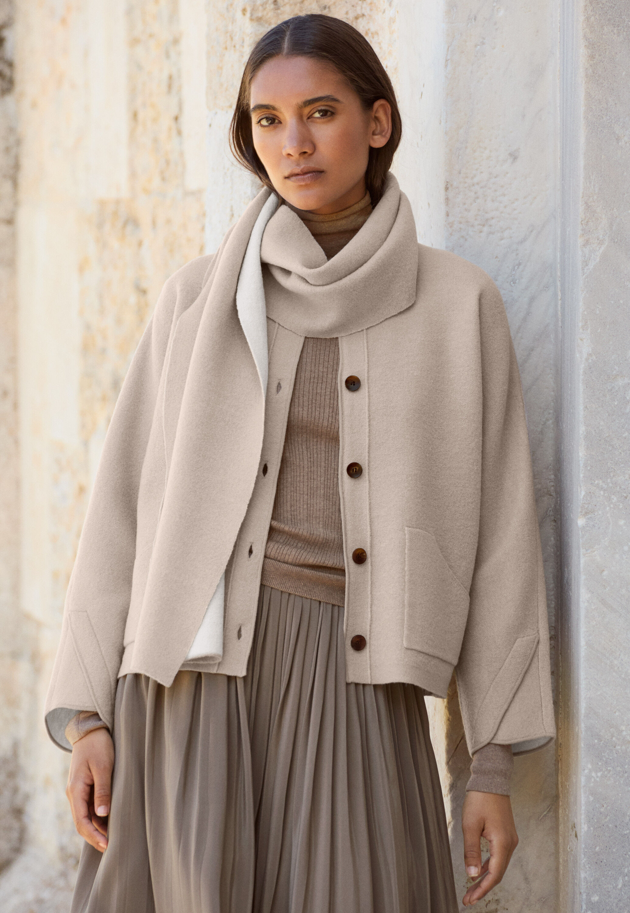 Plaited boiled jacket