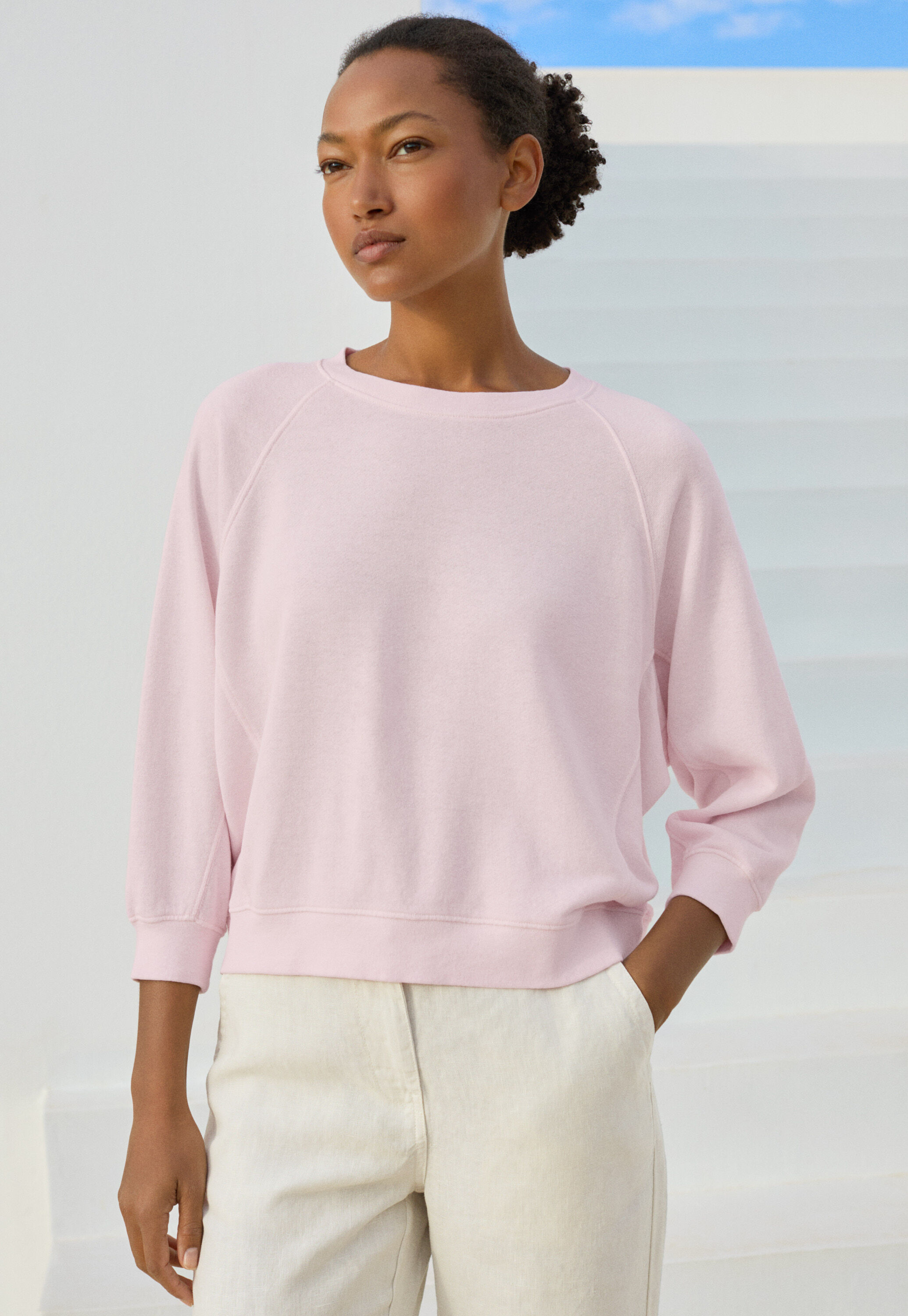 Raglan-sleeve top