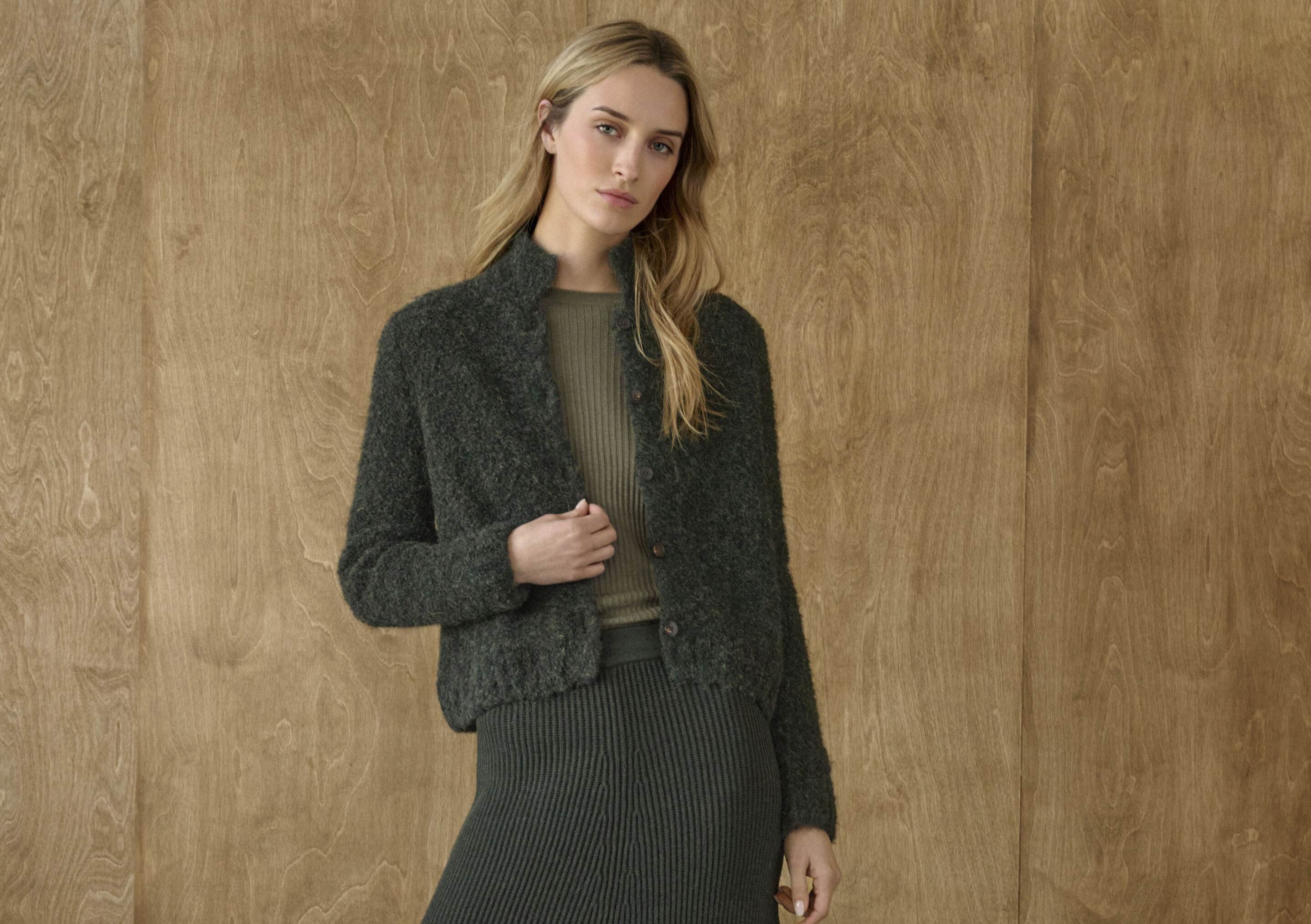 Collared cardigan