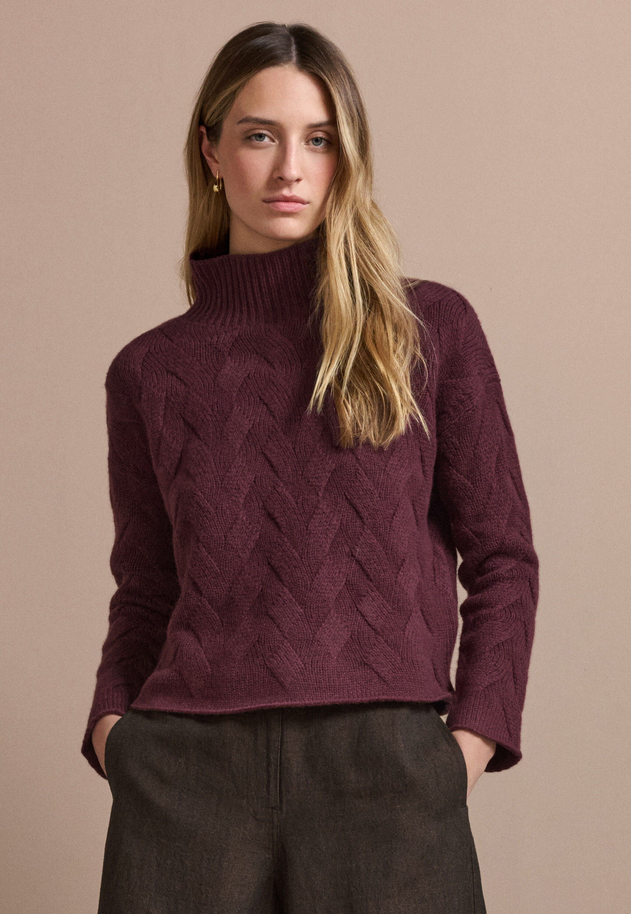 Cable sweater