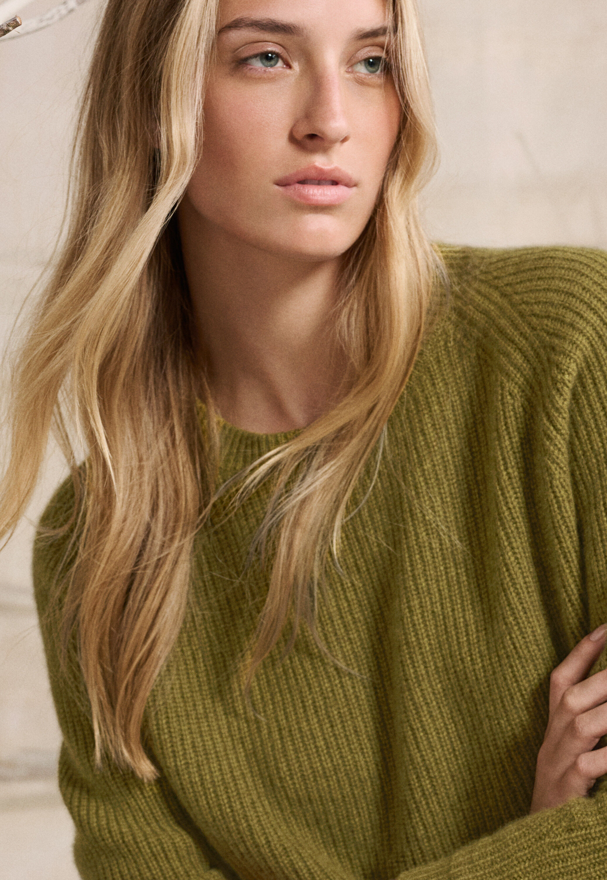 Ribbed crew-neck sweater