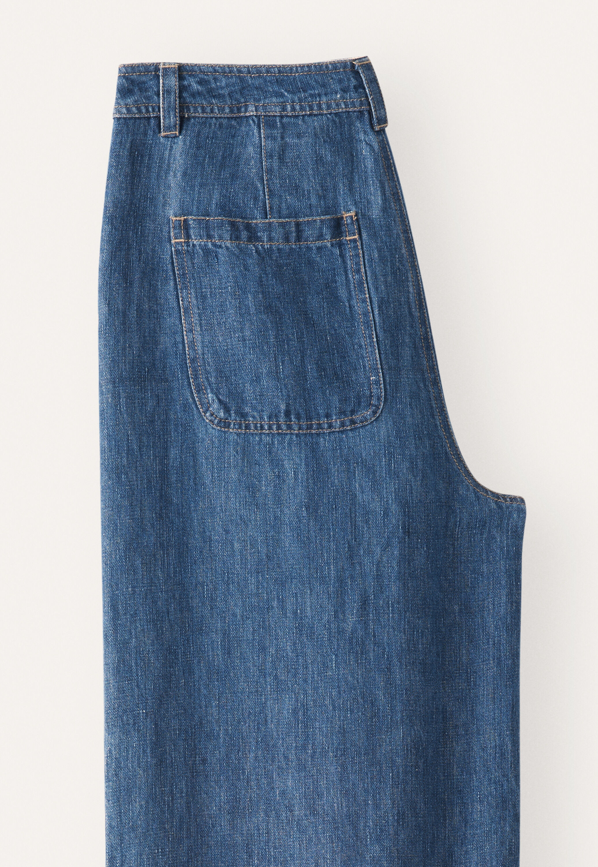 Indigo linen jeans