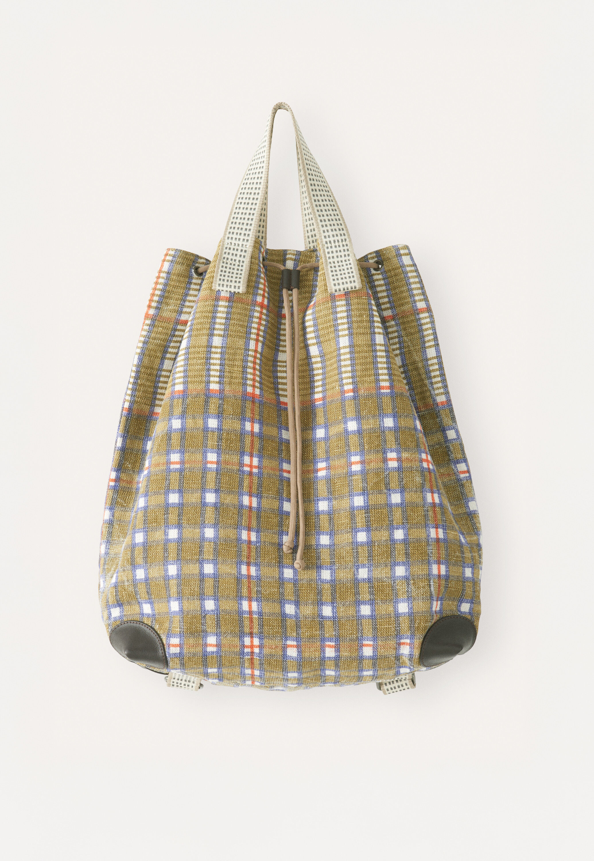 Checked rucksack