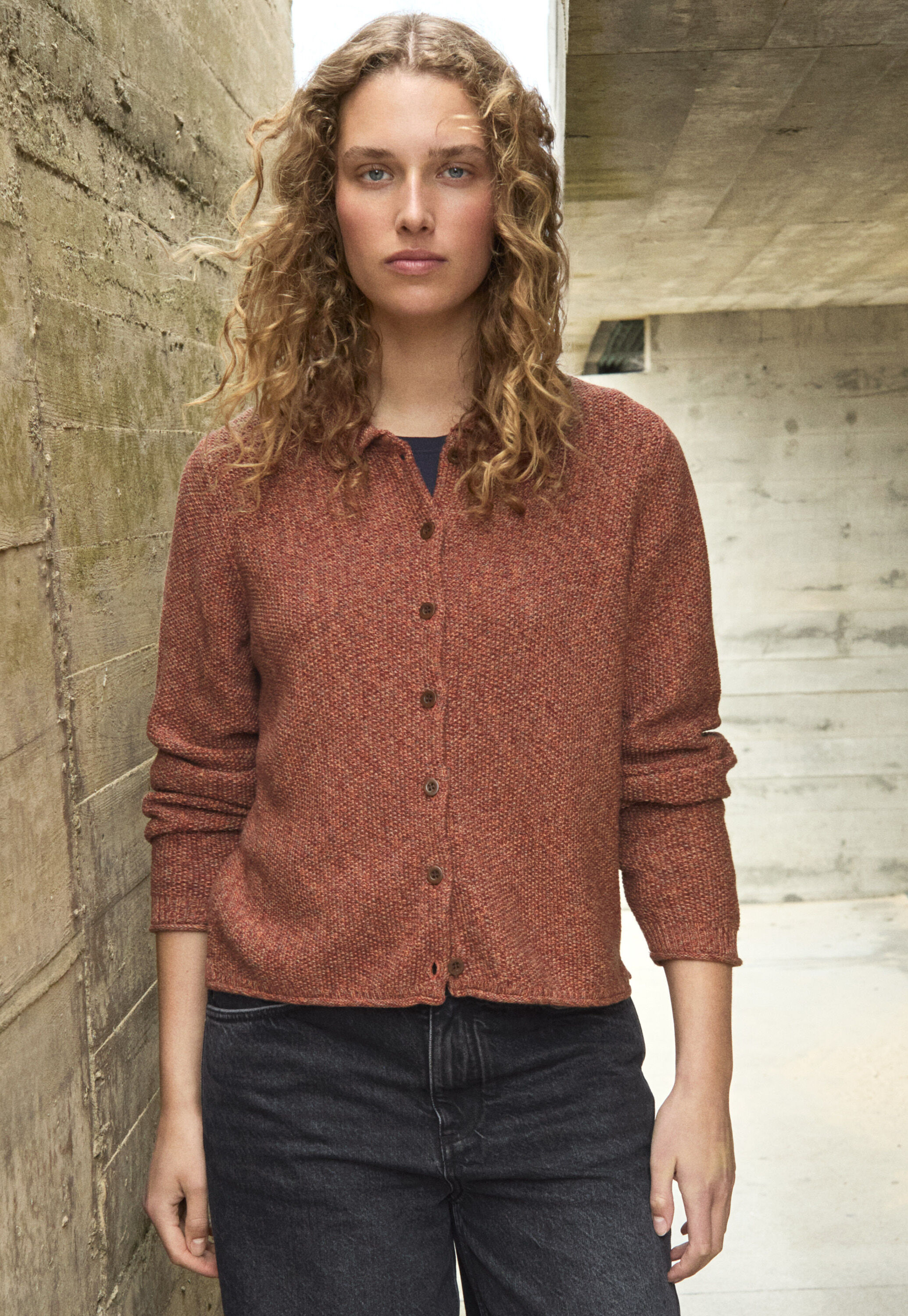 Hand-knitted cardigan