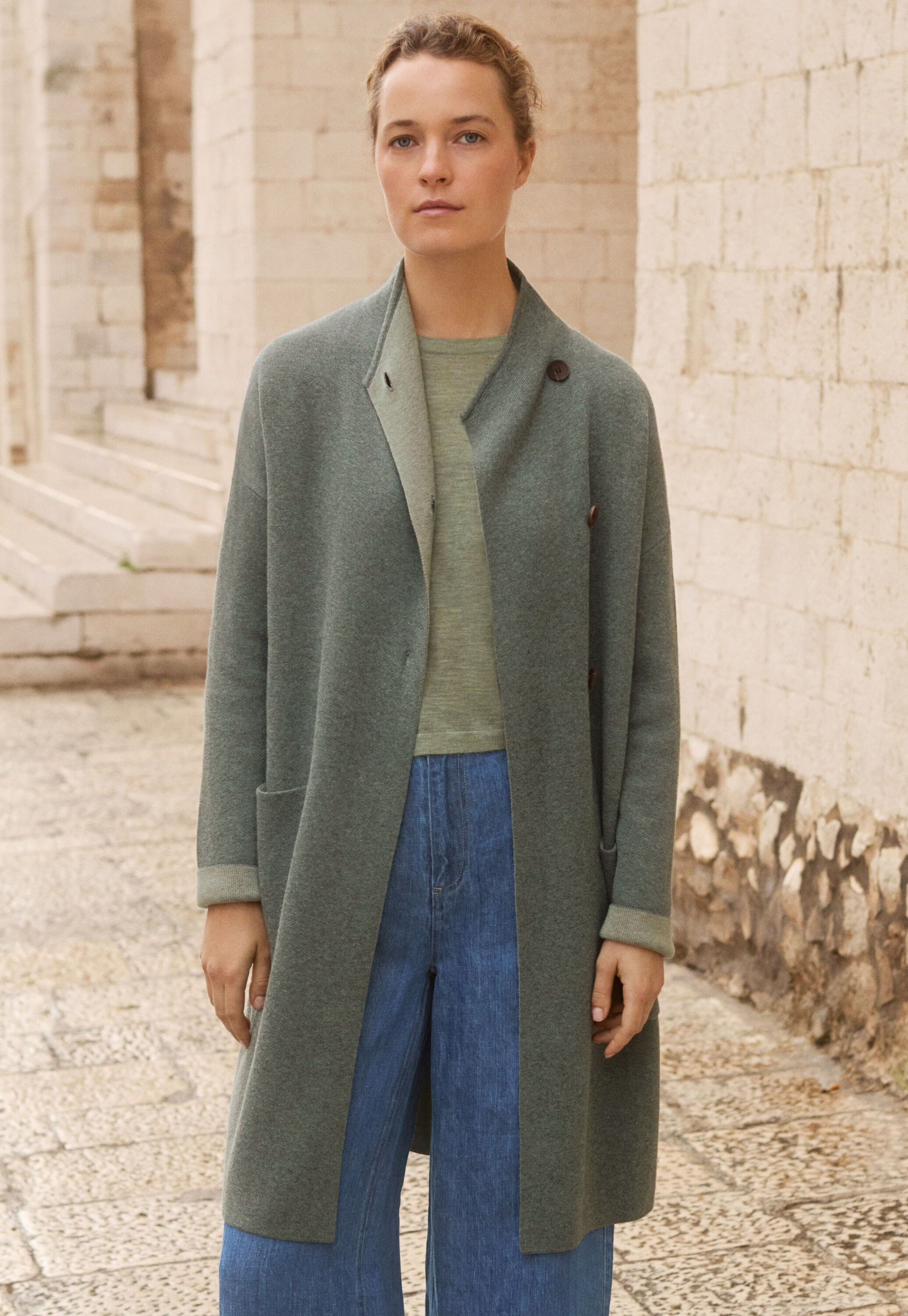 Hand-knitted cardigan