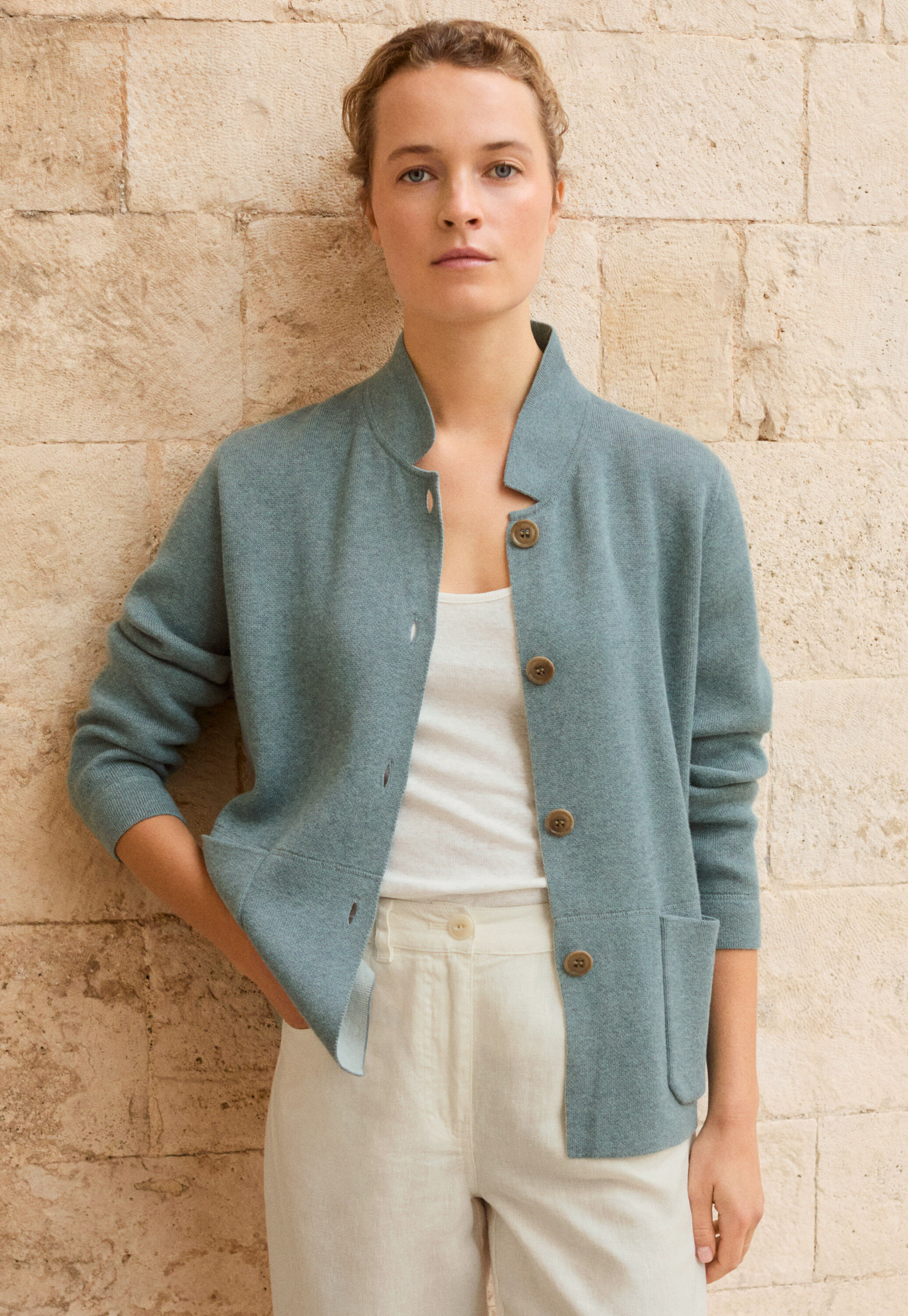 Hand-knitted cardigan