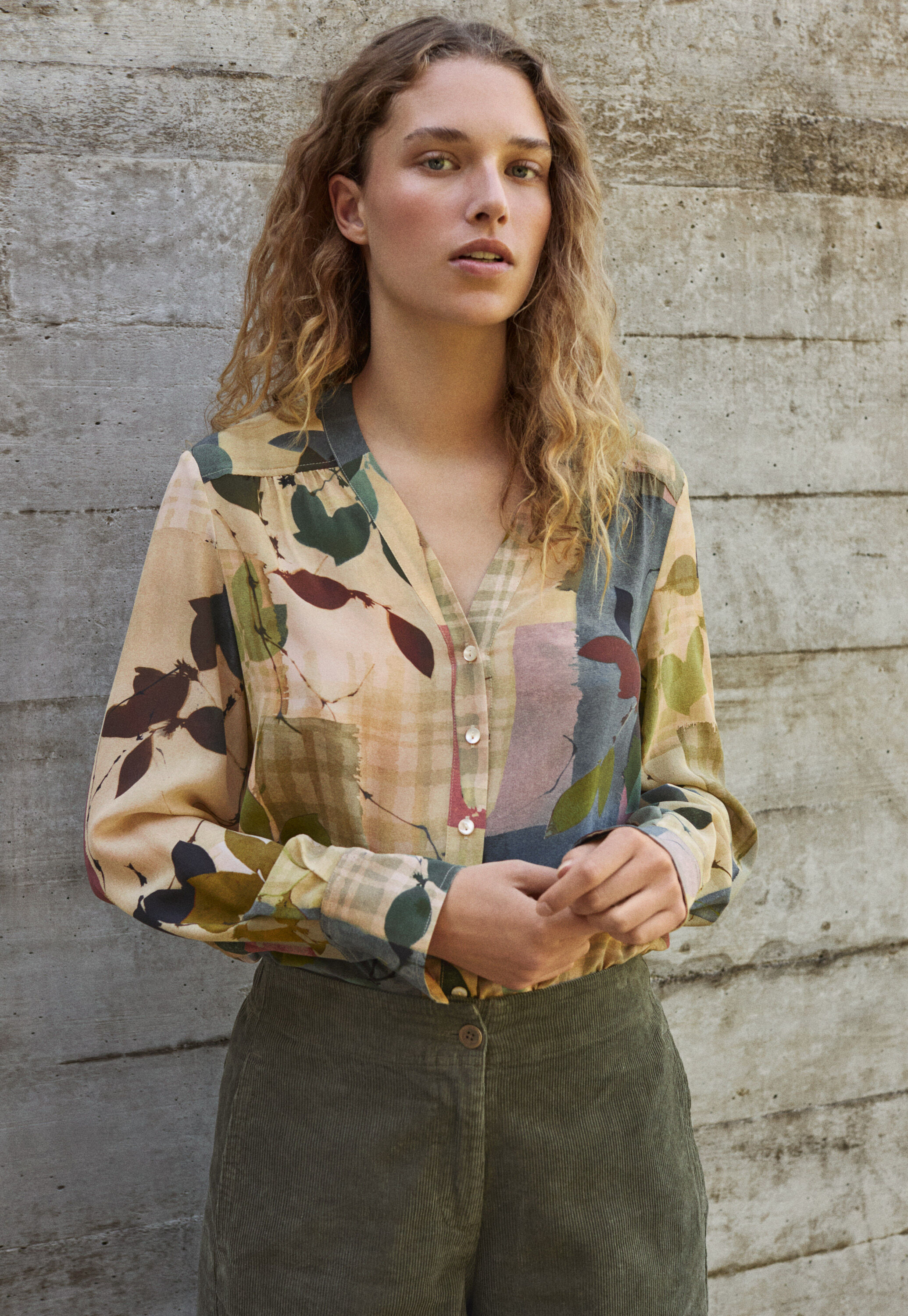 Patch pocket blouse